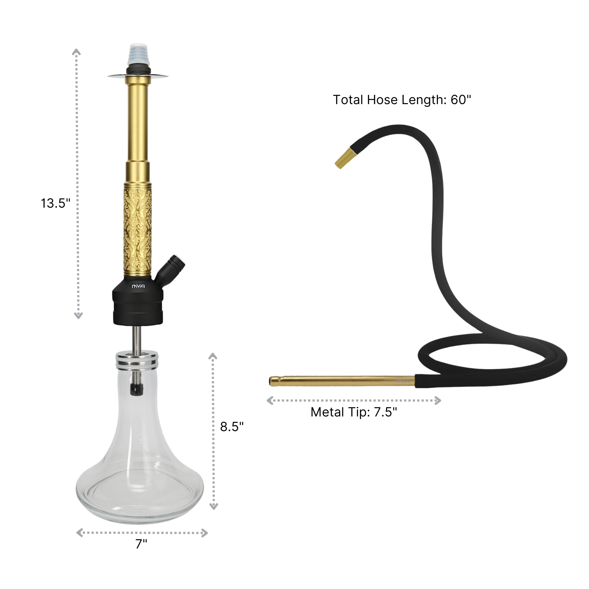 Yellow Bronze ORO-MX-1A1 MYA Hookah #color_Yellow Bronze