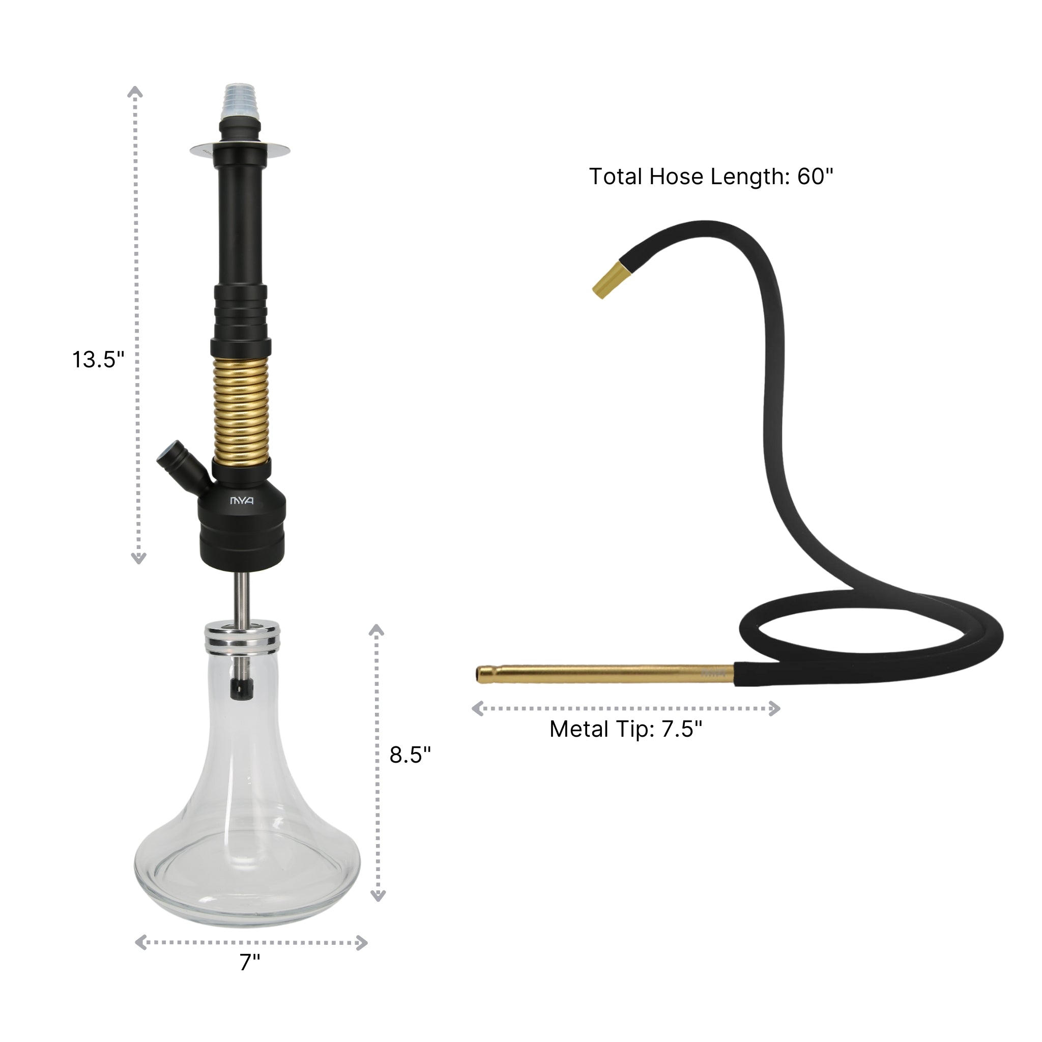 Yellow Bronze ORO-MX-1A5 MYA Hookah #color_Yellow Bronze