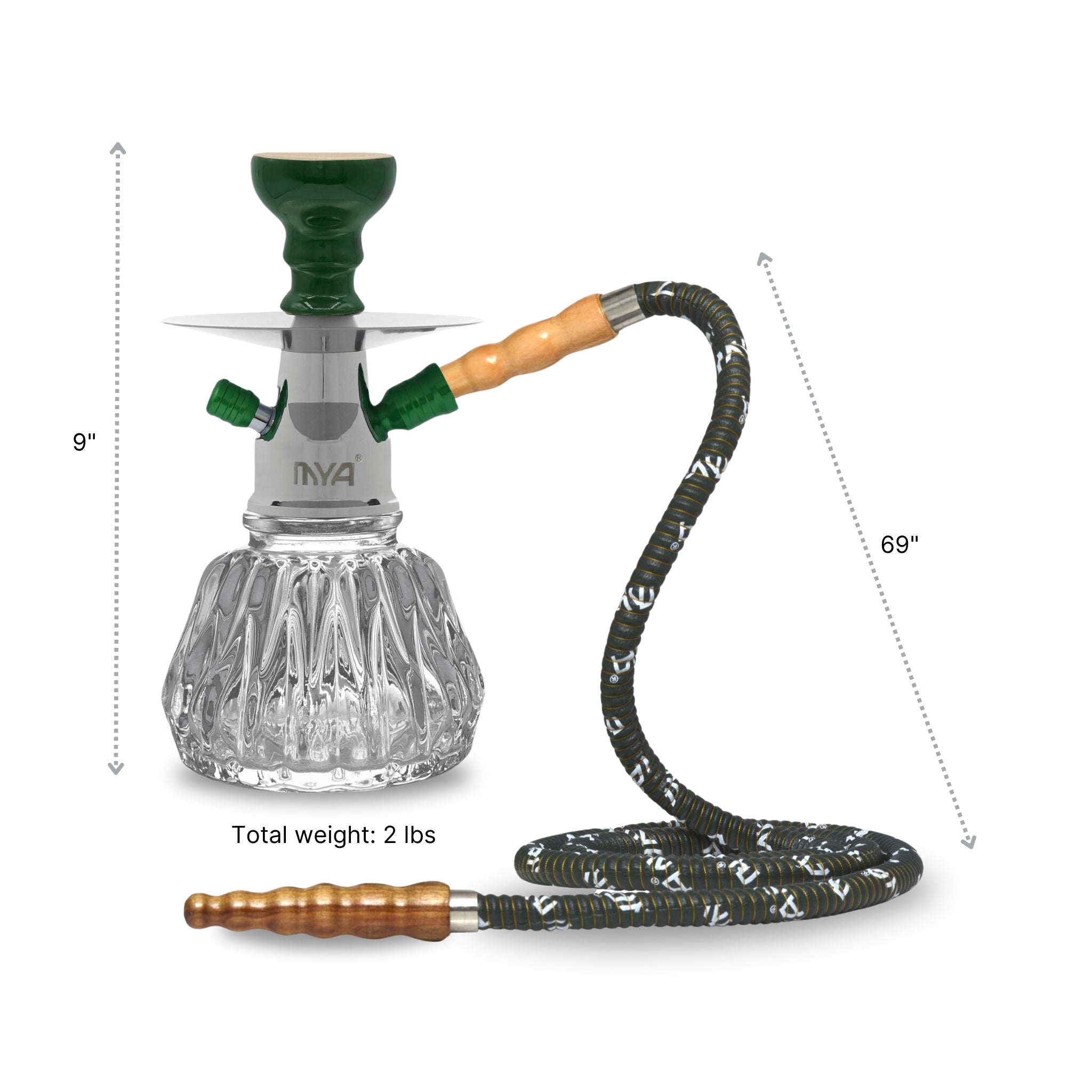 Green Heera Hookah #color_Green