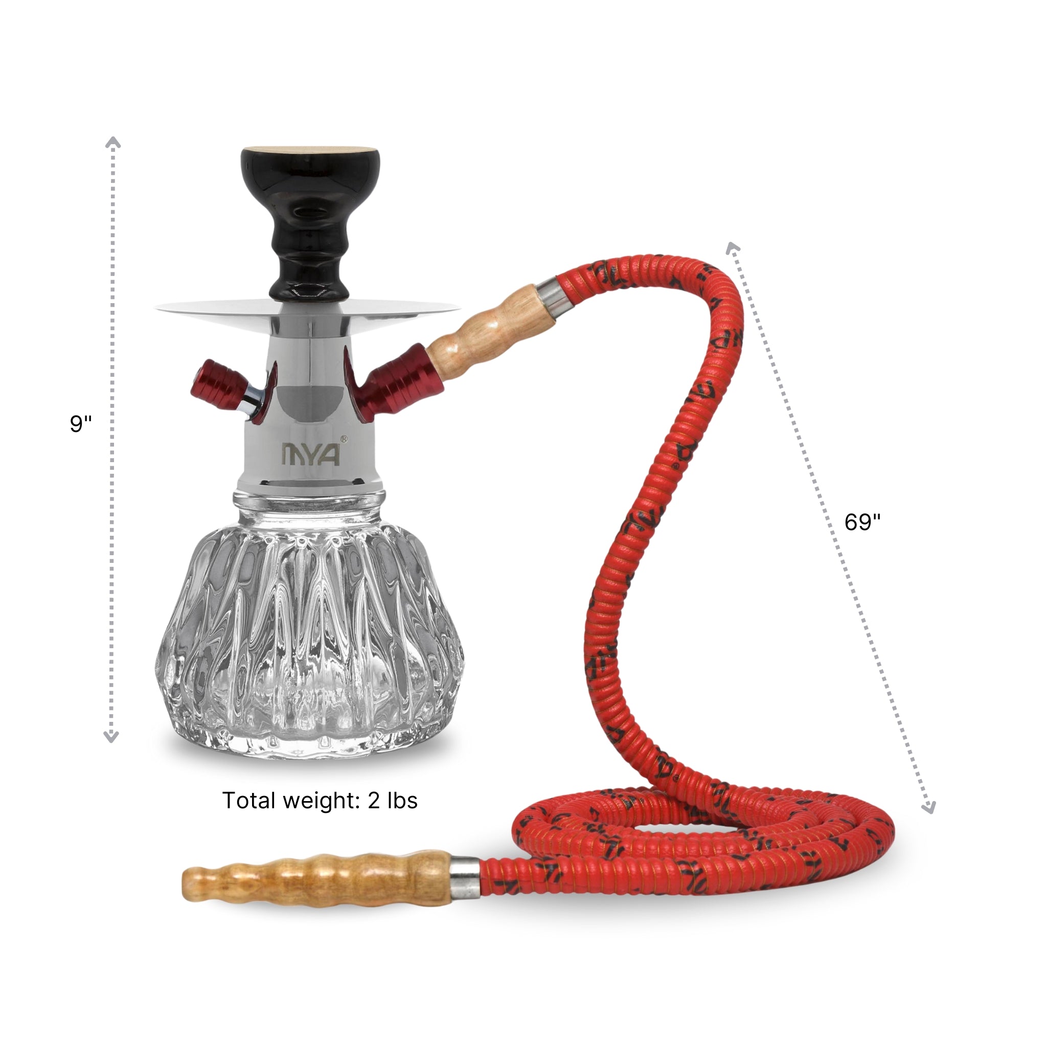 Red Heera Hookah #color_Red