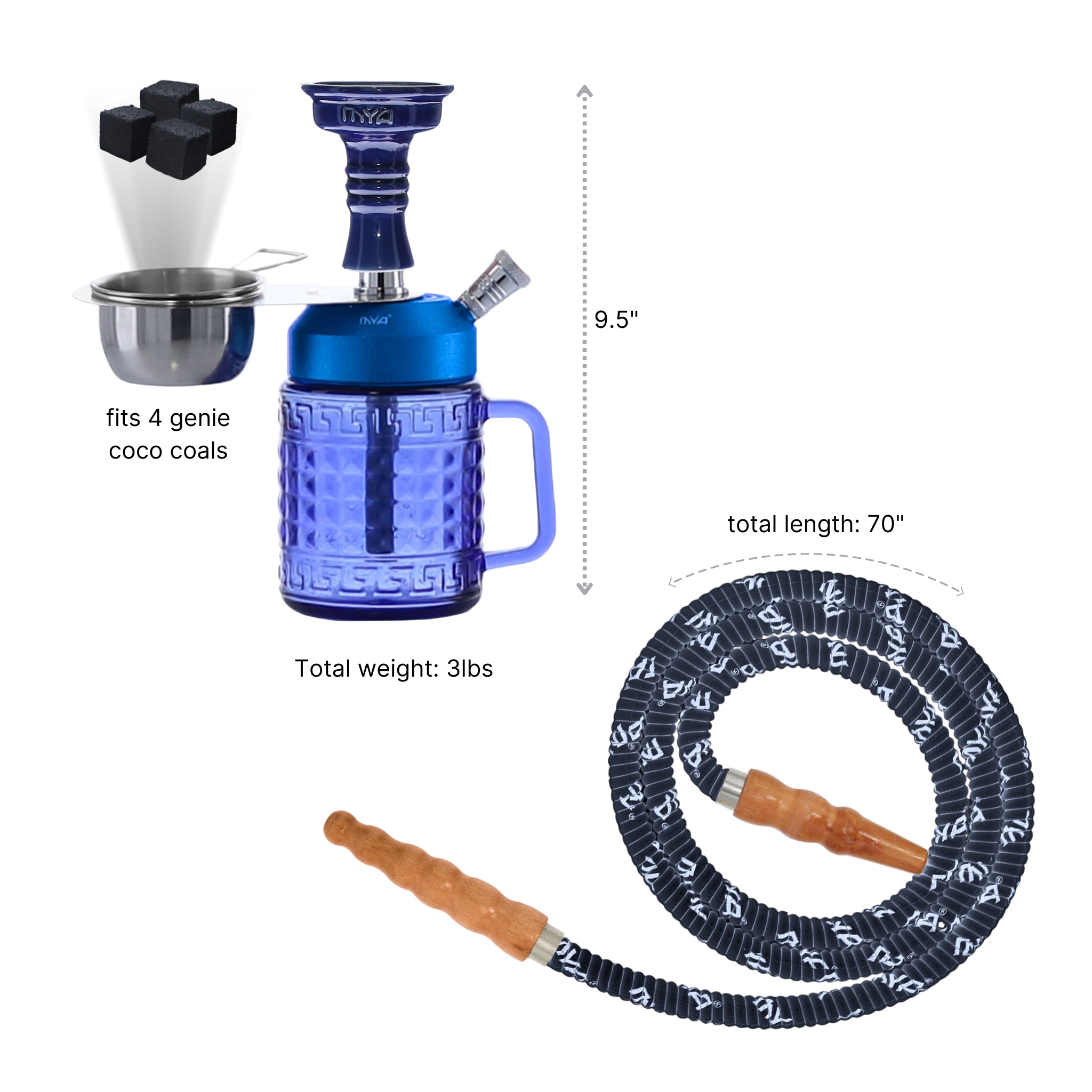 JARRA Hookah #color_DARK BLUE