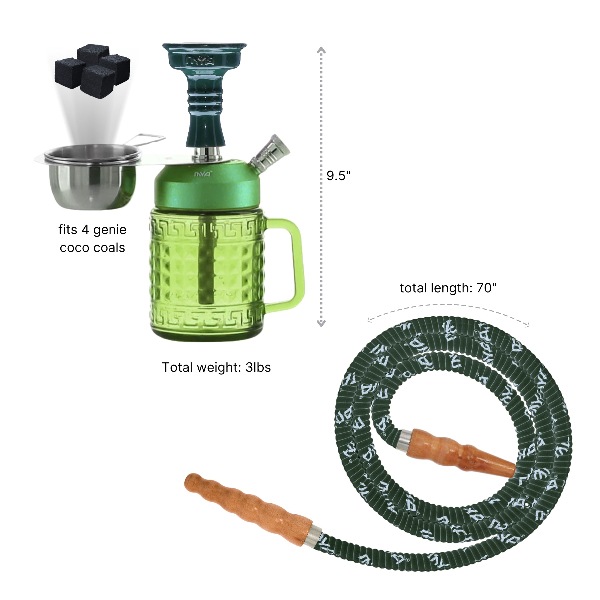 JARRA Hookah #color_OLIVE GREEN