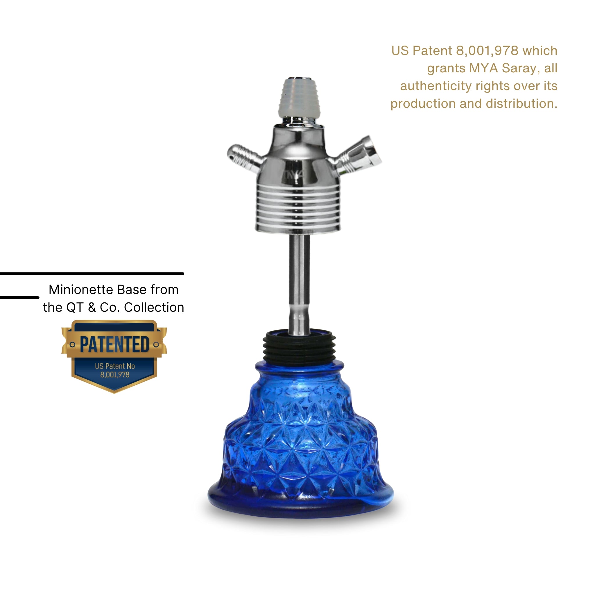 Dark Blue Minionette Hookah Base #color_Dark Blue