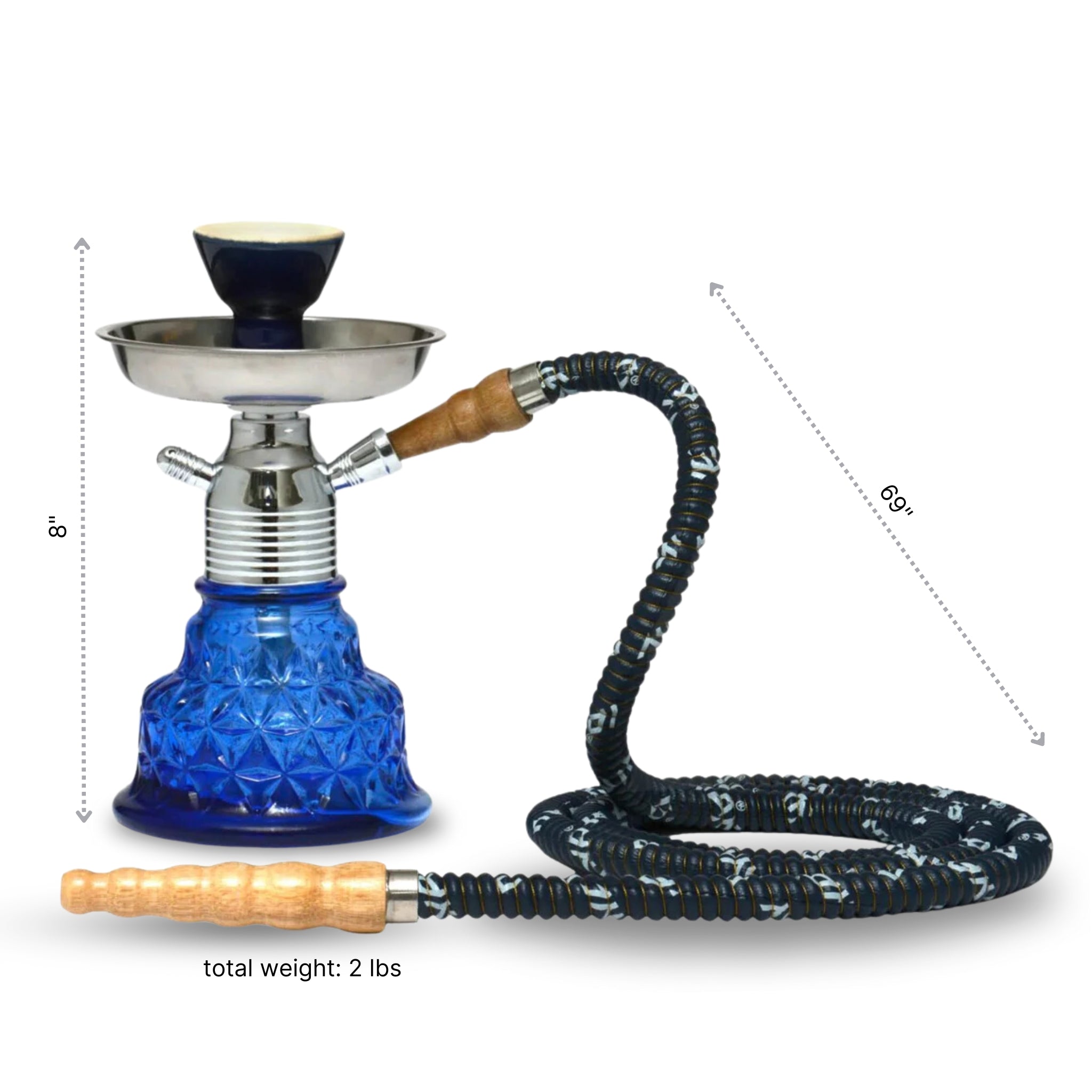 Dark Blue Minionette Hookah Base #color_Dark Blue