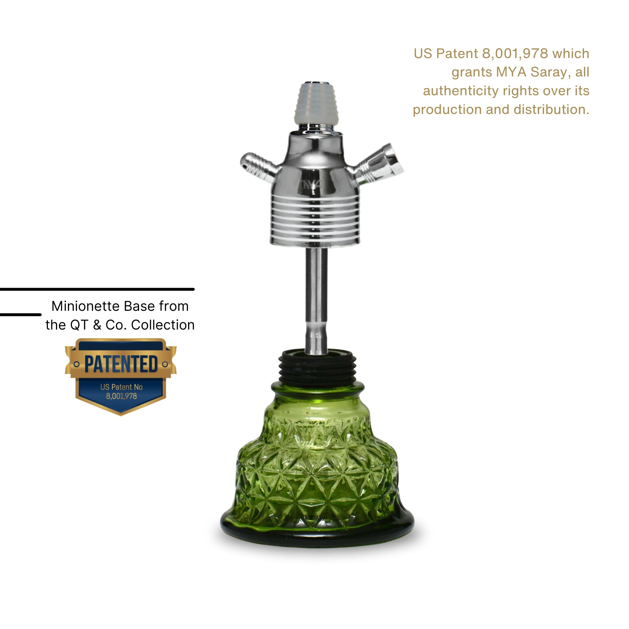 Olive Green Minionette Hookah Base #color_Olive Green