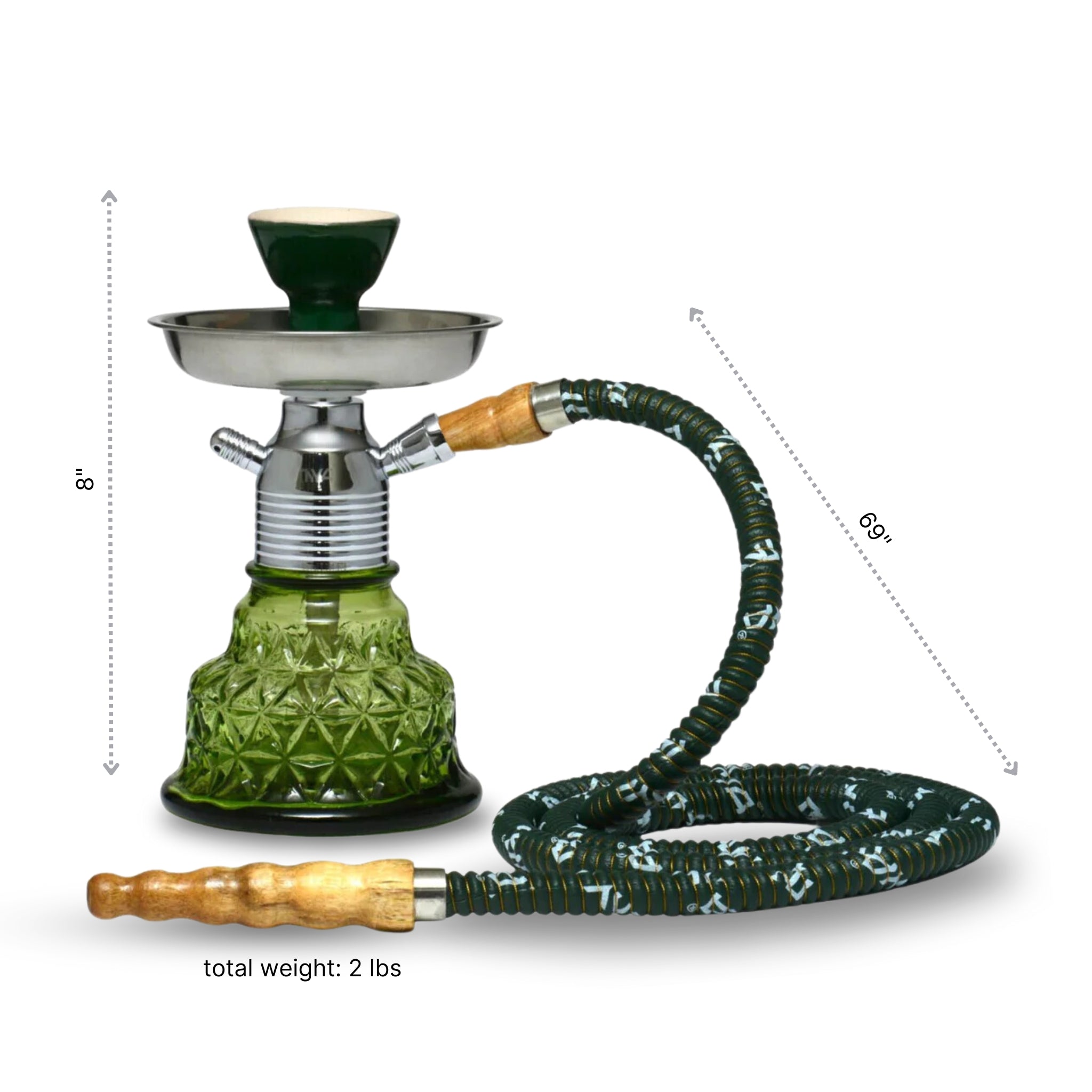 Olive Green Minionette Hookah Base #color_Olive Green
