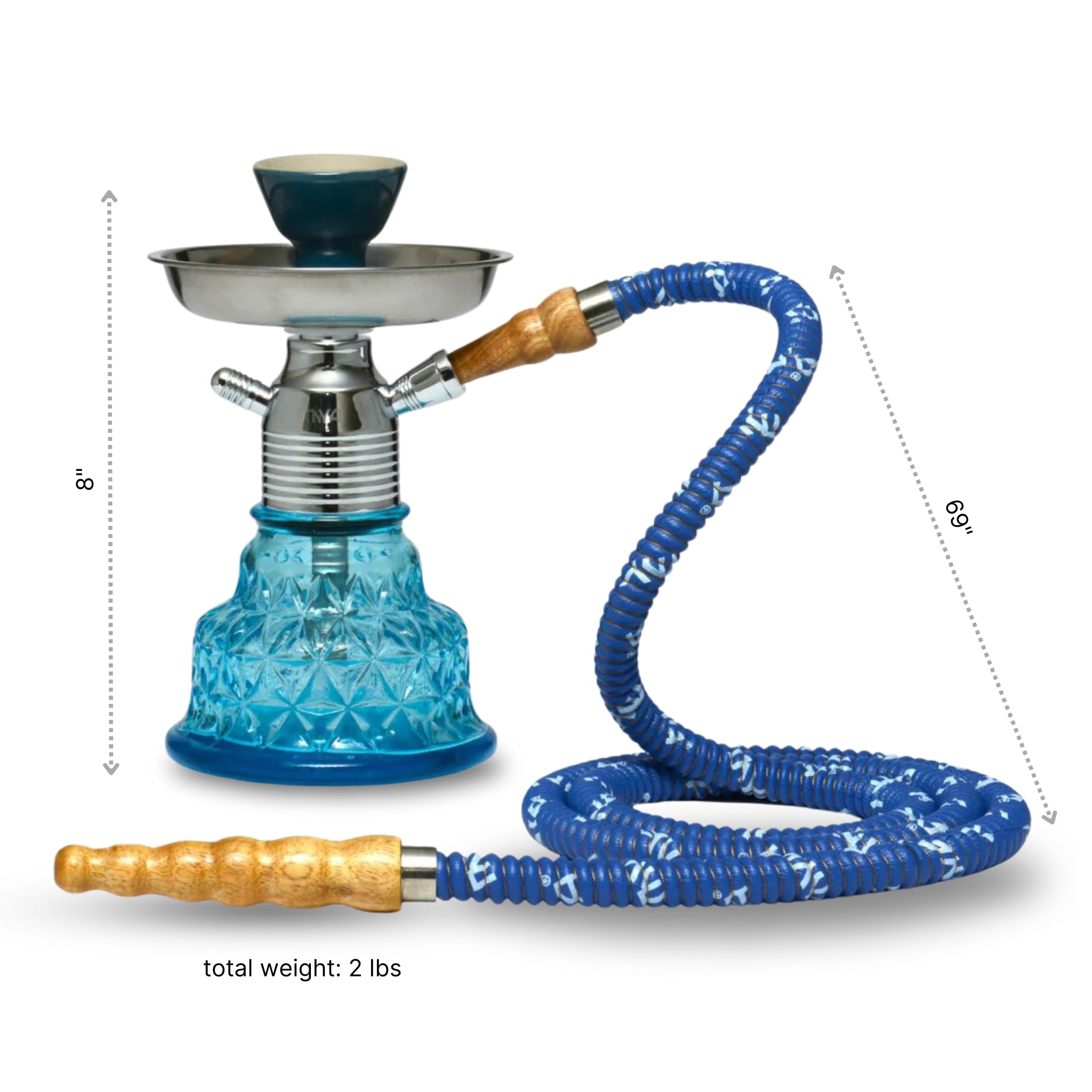 Sky Blue Minionette Hookah Base #color_Sky Blue
