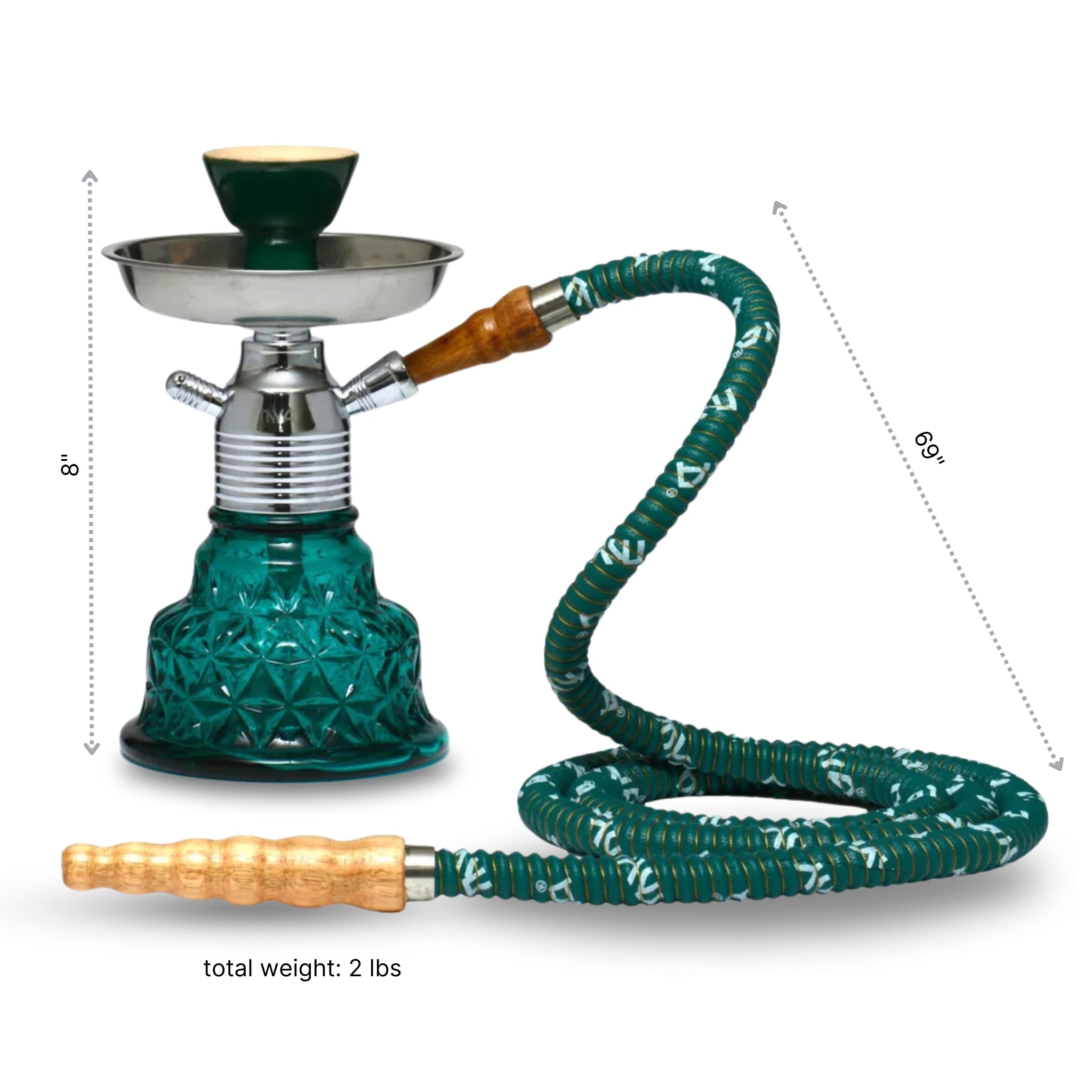 Dark Aqua Minionette Hookah Base #color_Dark Aqua