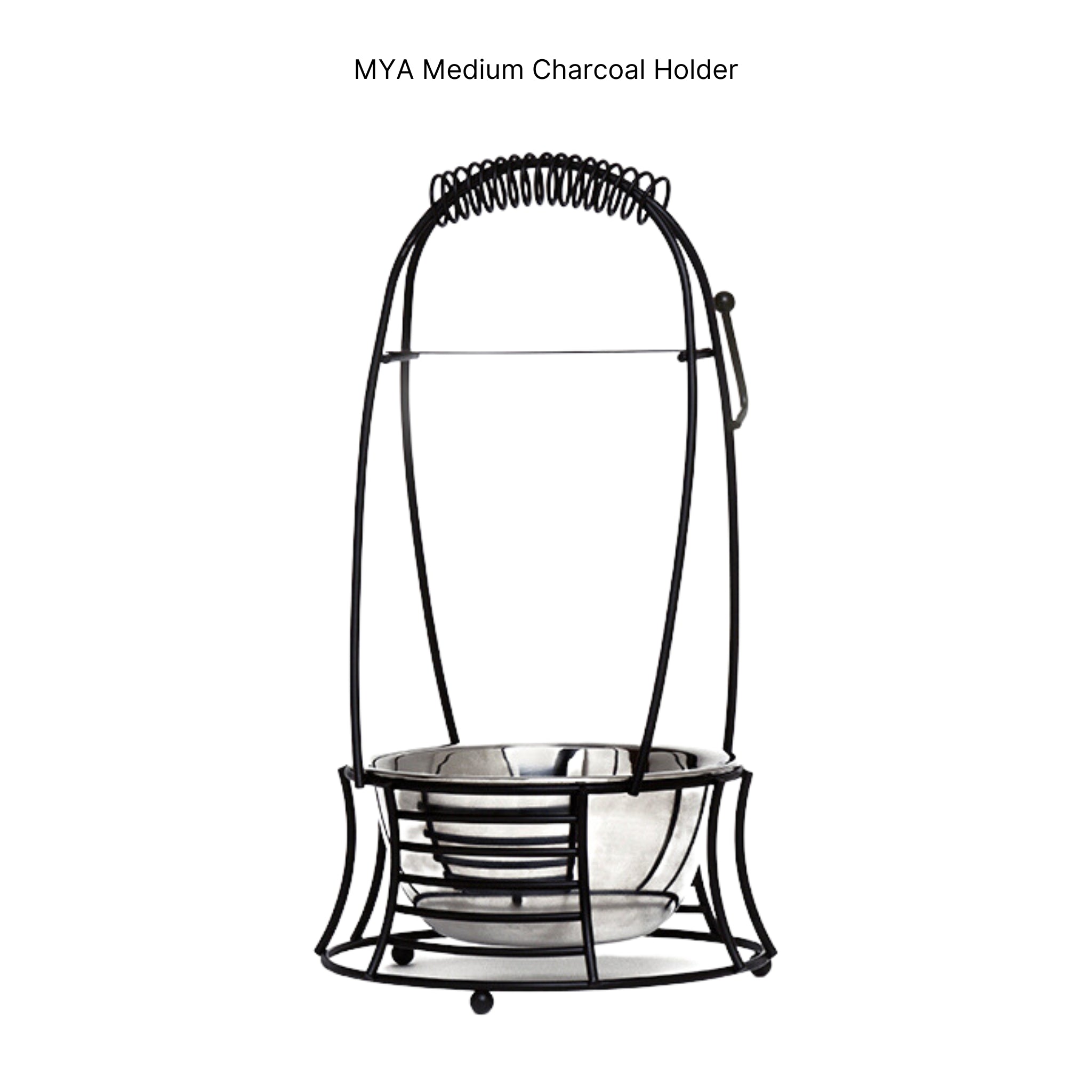 Black Medium Charcoal Basket #COLOR_BLACK