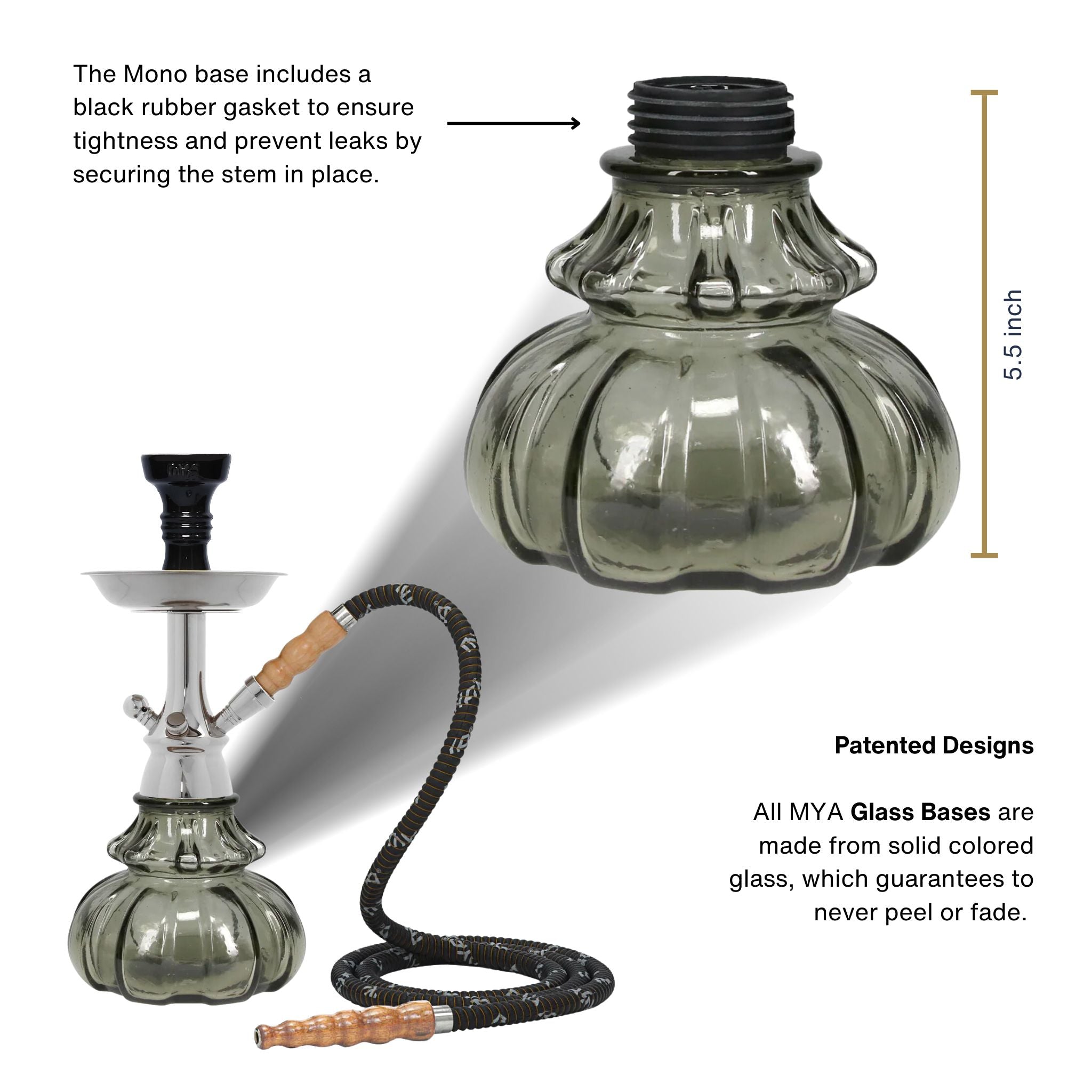 Grey Mono Hookah #color_Grey