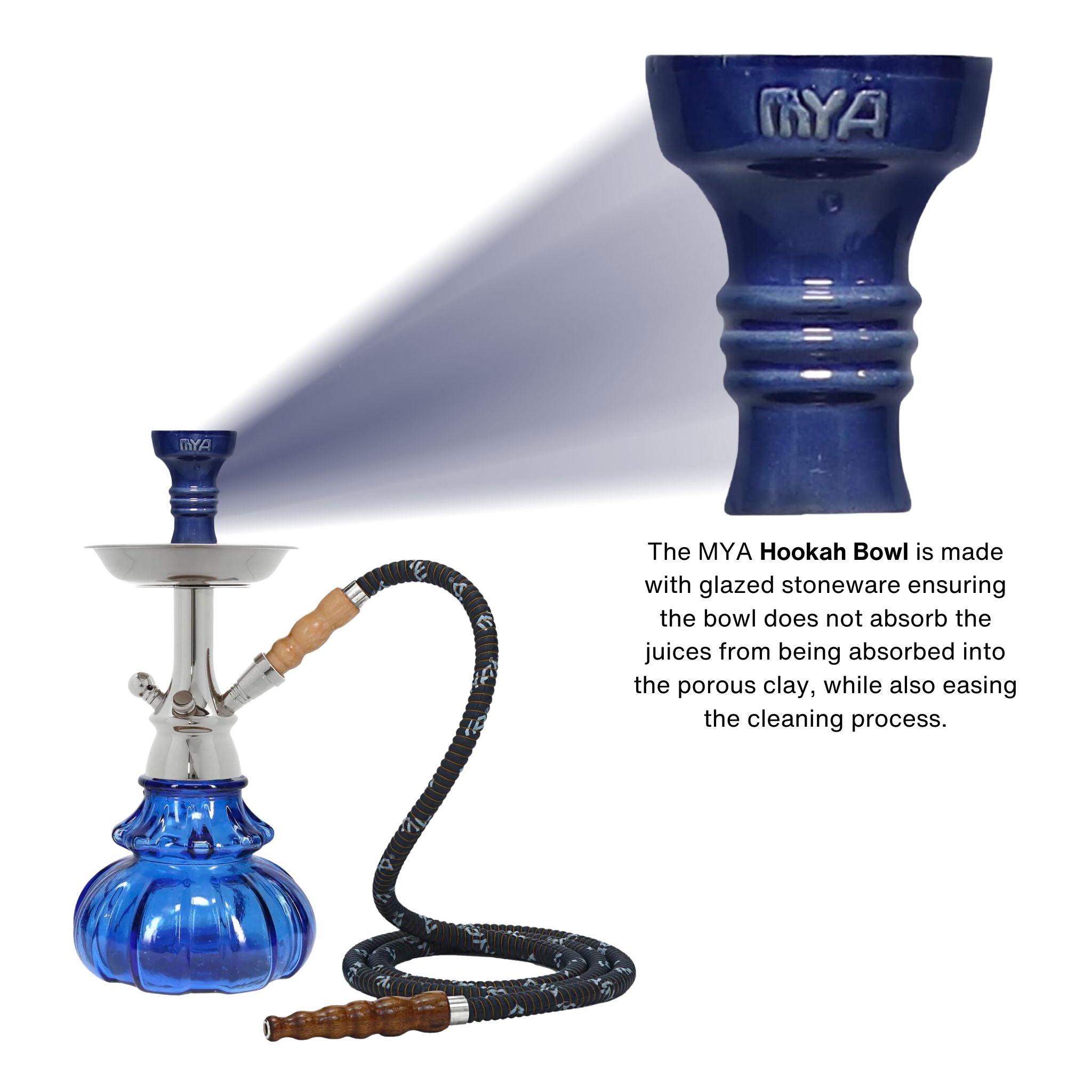 Dark Blue Mono Hookah #color_Dark Blue
