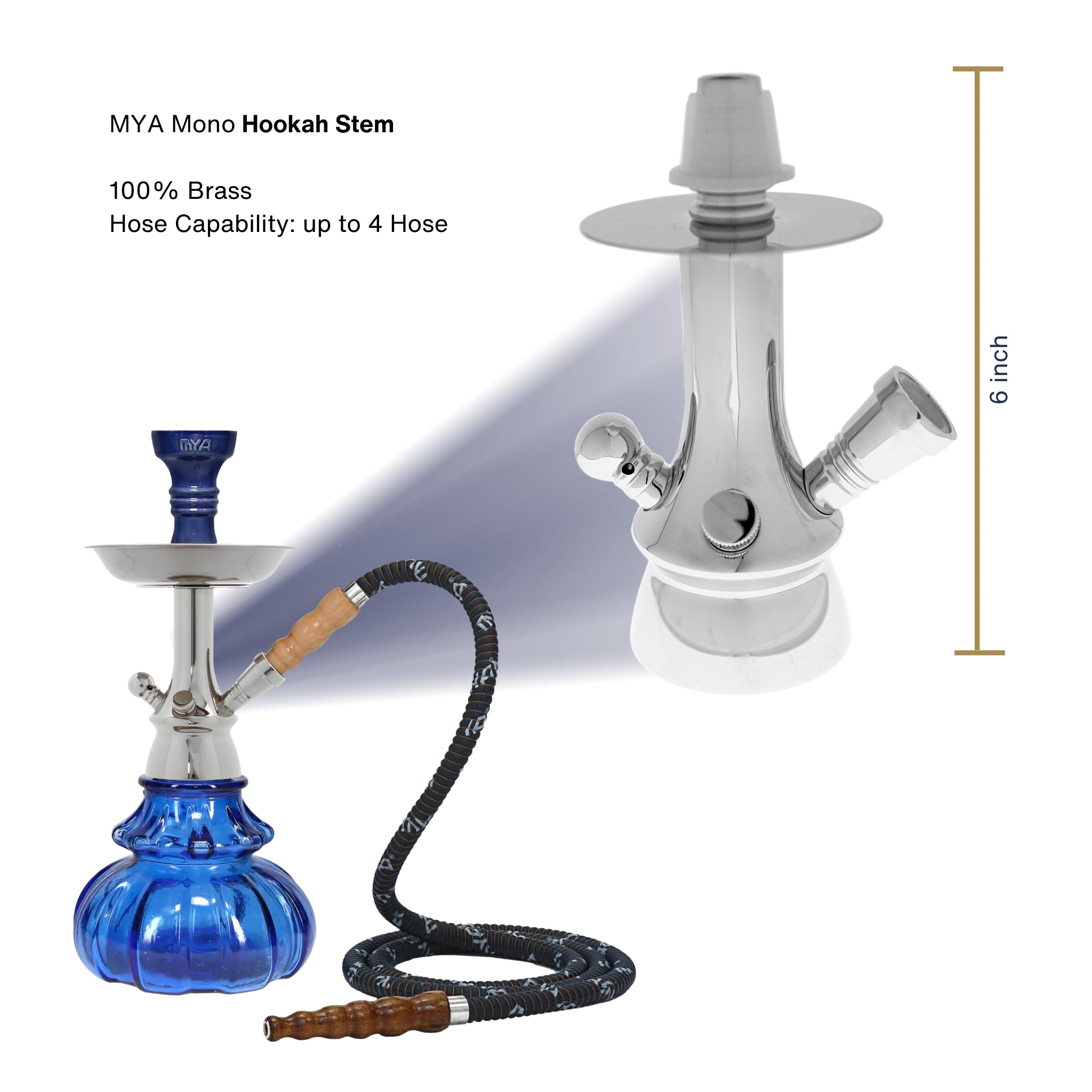 Dark Blue Mono Hookah #color_Dark Blue