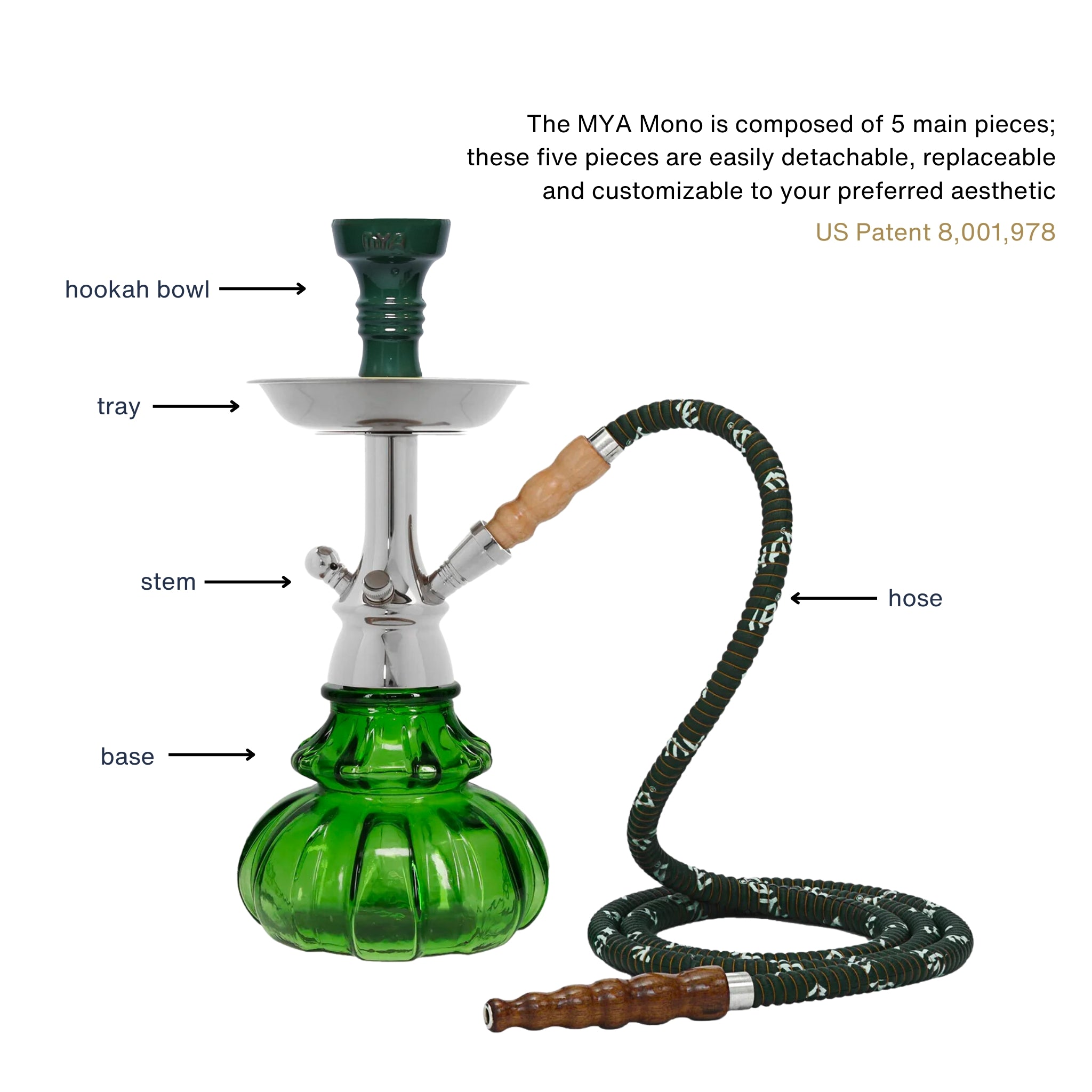 Olive Green Mono Hookah #color_Olive Green