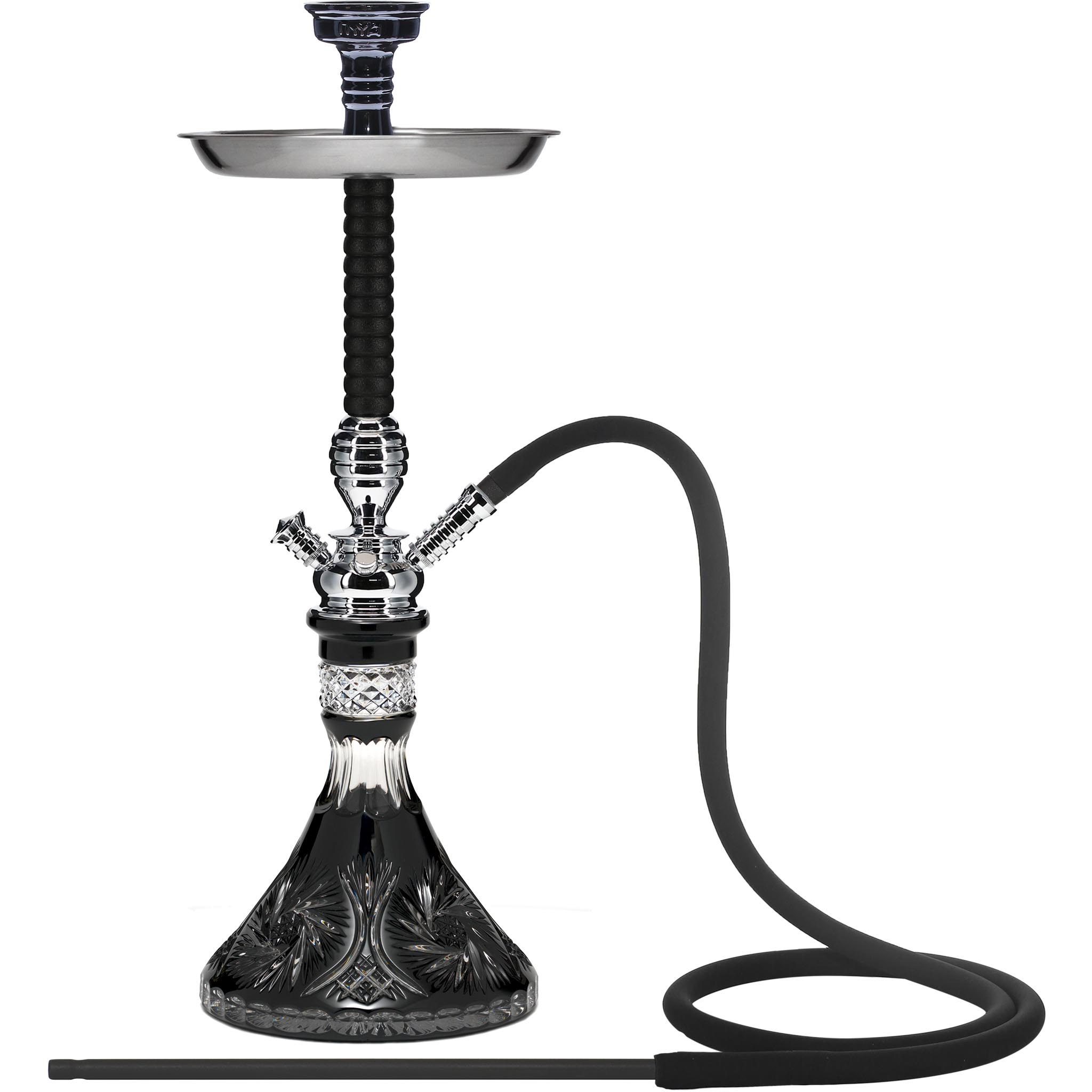 PINWHEEL 297N Black Crystal Hookah #color_Black