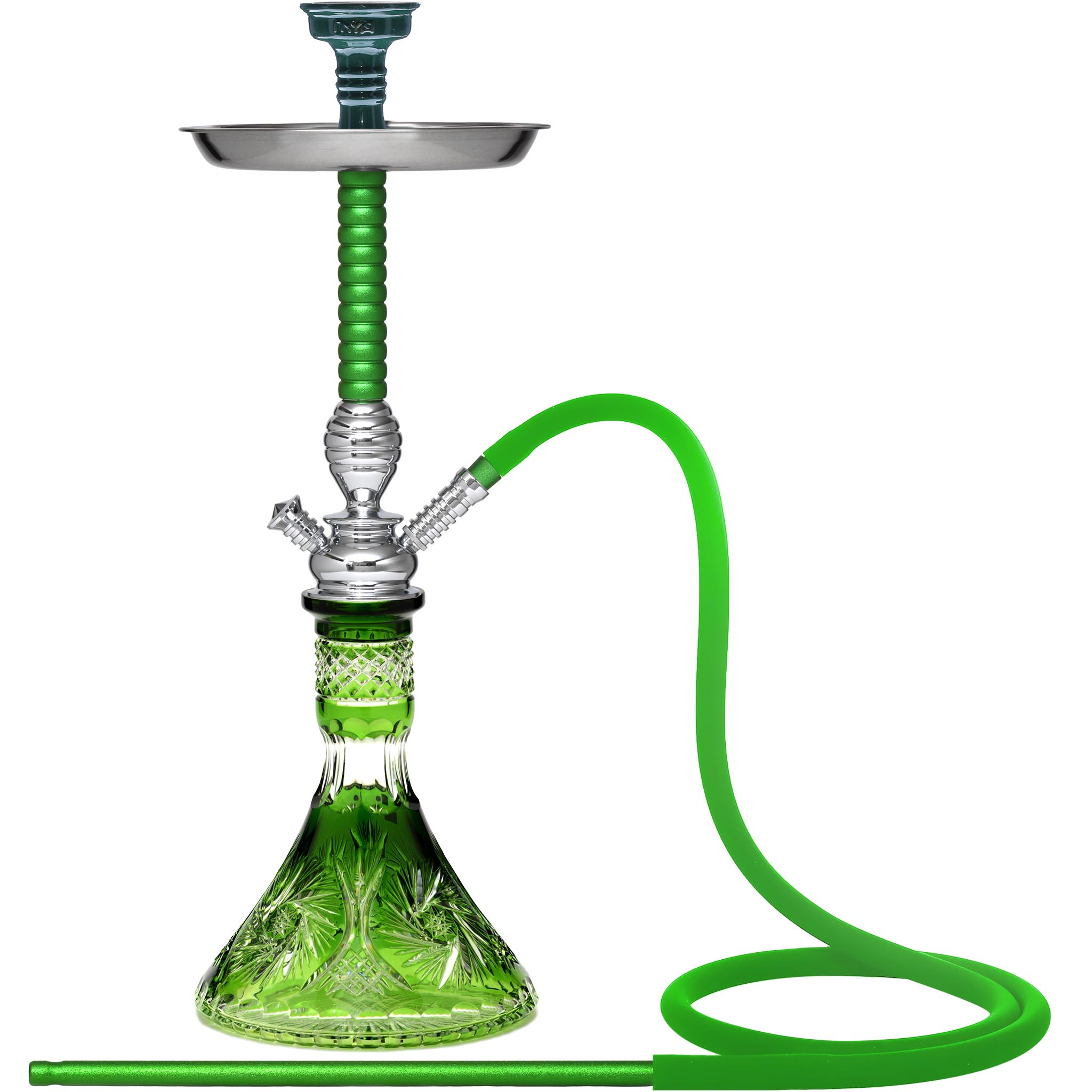 PINWHEEL 297N Dark Green Crystal Hookah #color_Dark Green