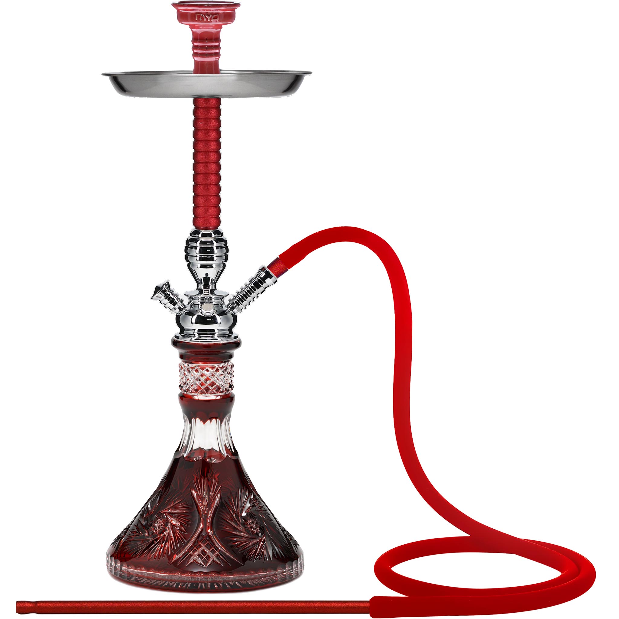 PINWHEEL 297N Red Crystal Hookah #color_Red