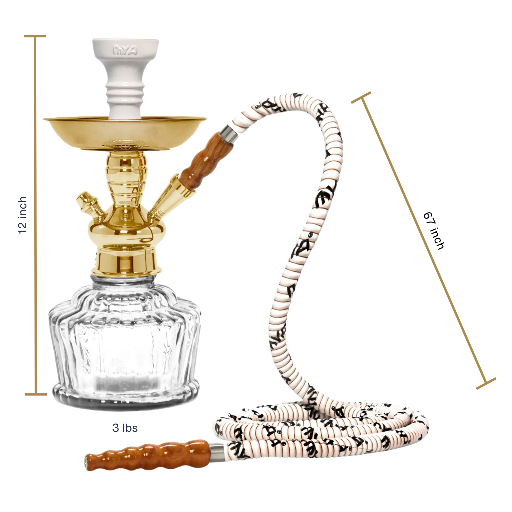 Clear QT 263 Gold Stem #color_Clear