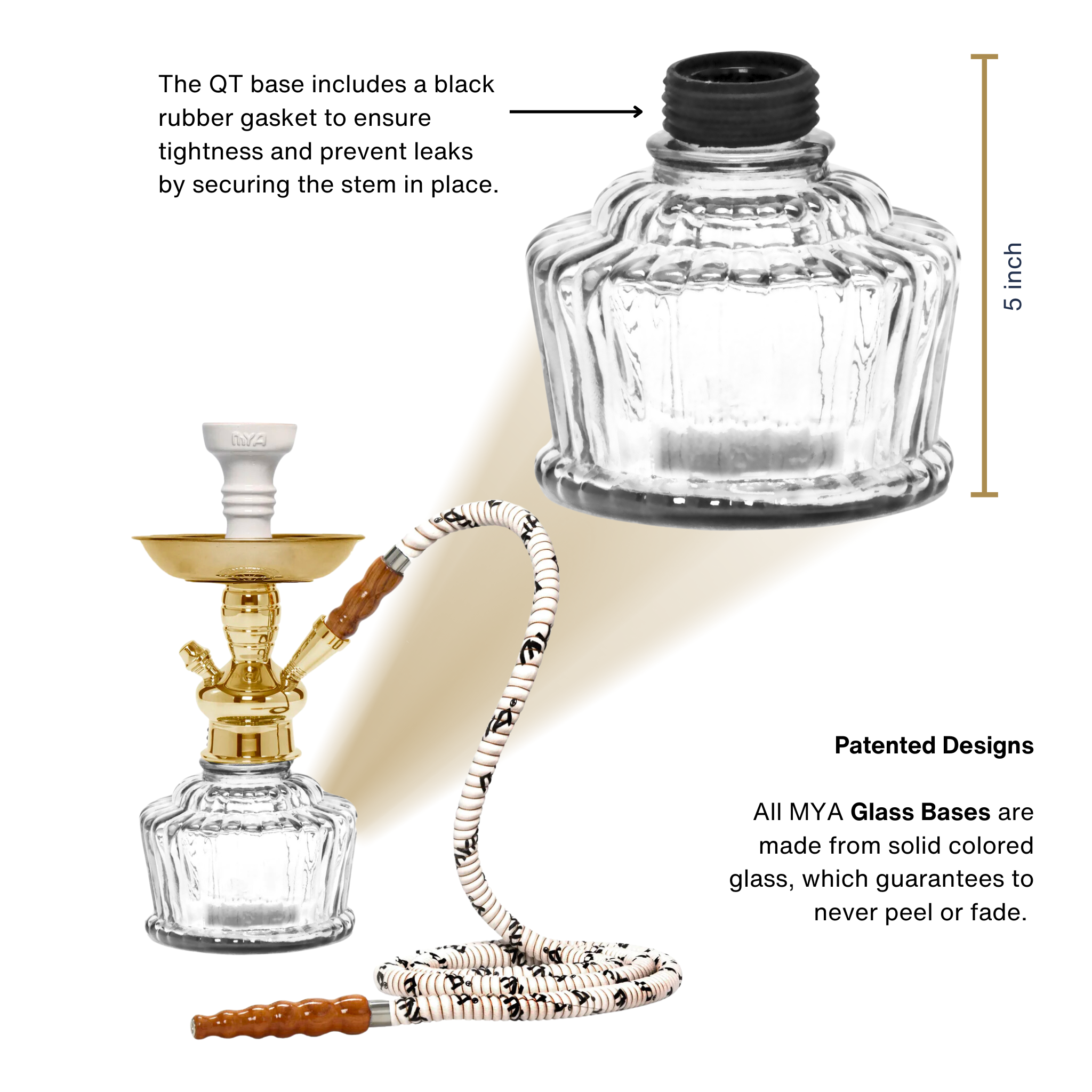 Clear QT 263 Gold Stem #color_Clear