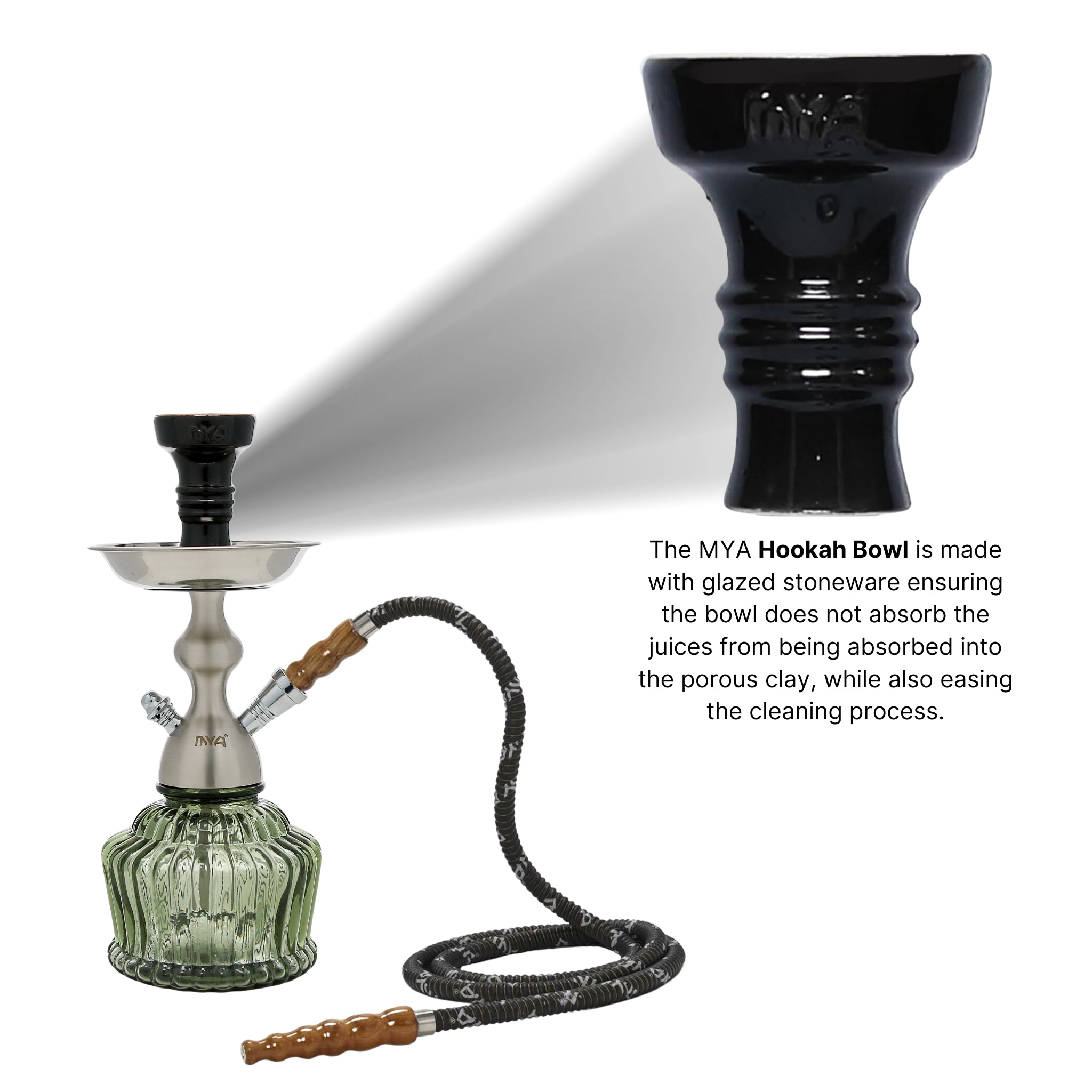 QT Hookah in Silver Stem with Grey Glass #color_SILVER/GREY