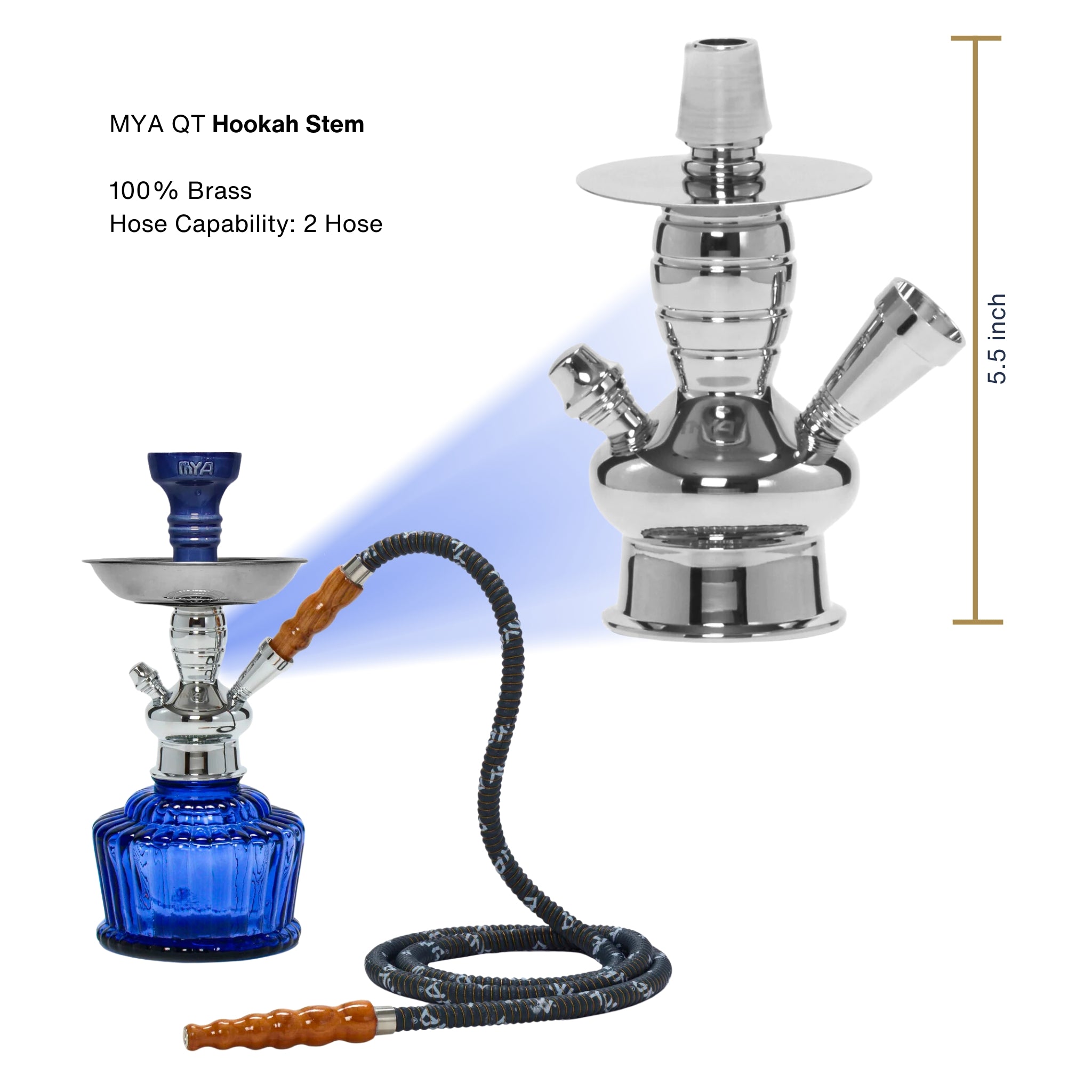 Dark Blue QT 263 Silver Stem #color_Dark Blue