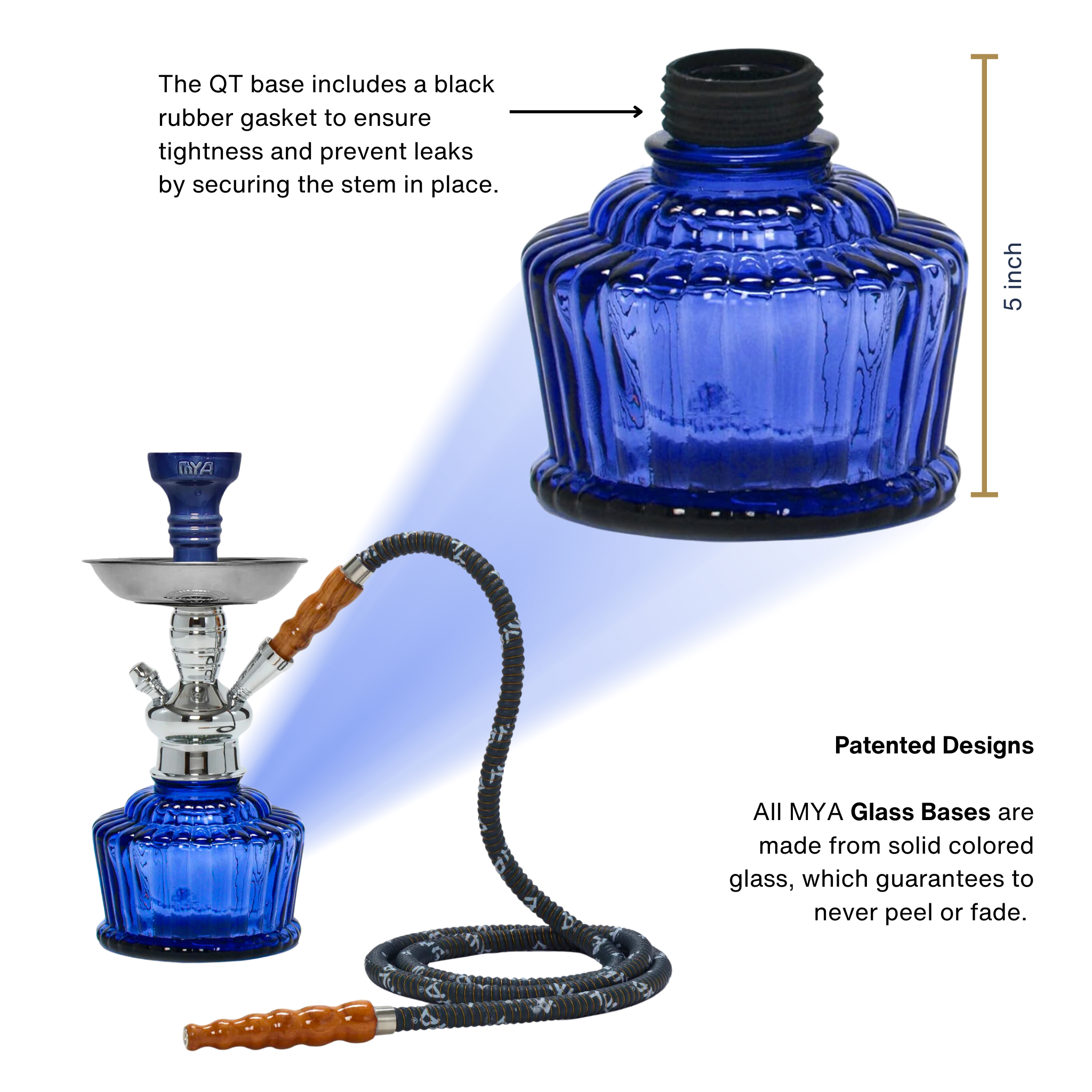 Dark Blue QT 263 Silver Stem #color_Dark Blue