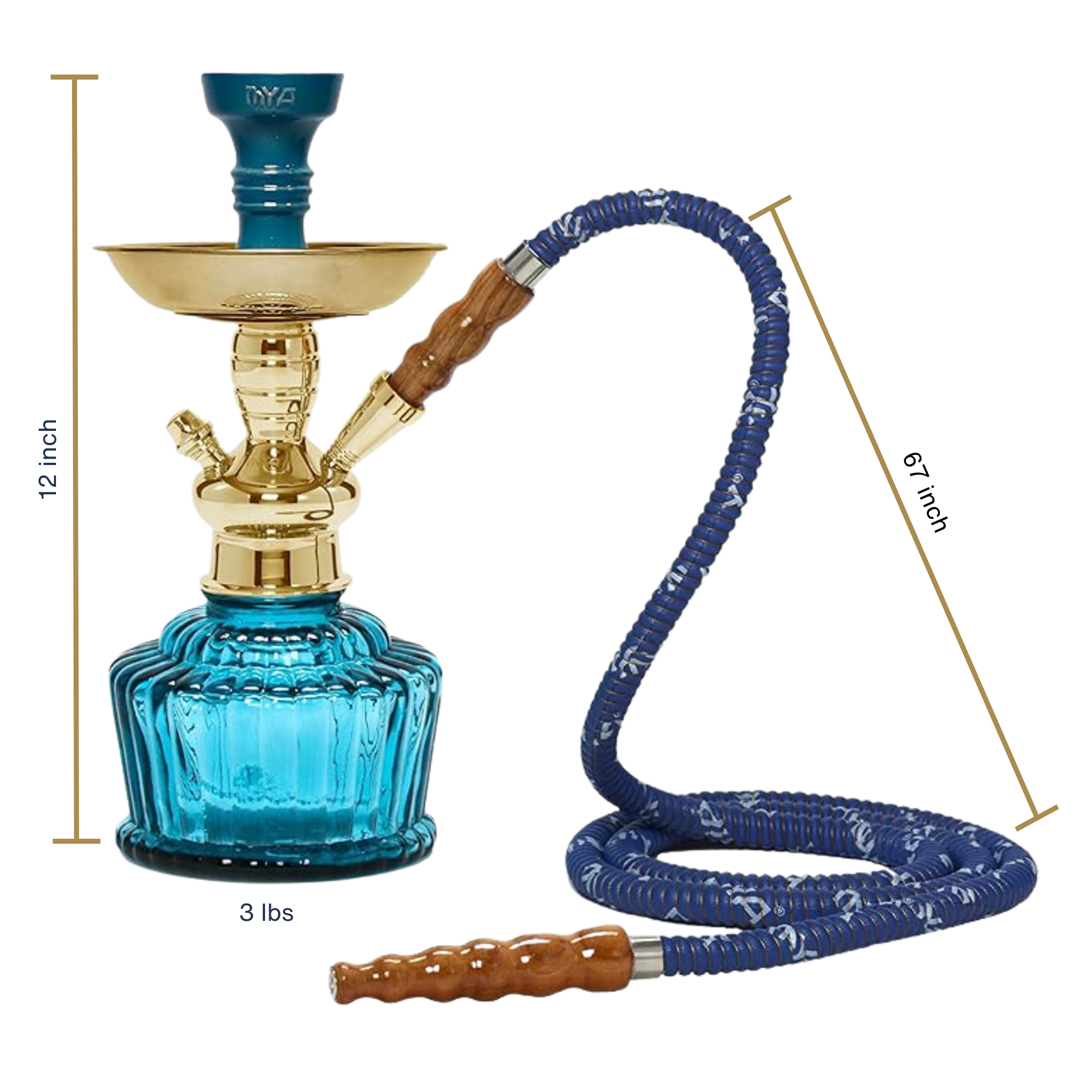 Sky Blue QT 263 Gold Stem #color_Sky Blue