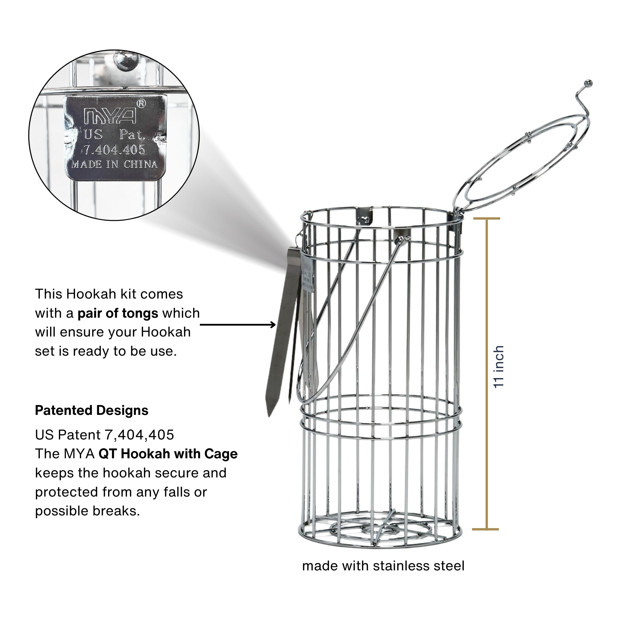 QT MYA Hookah Wire Basket