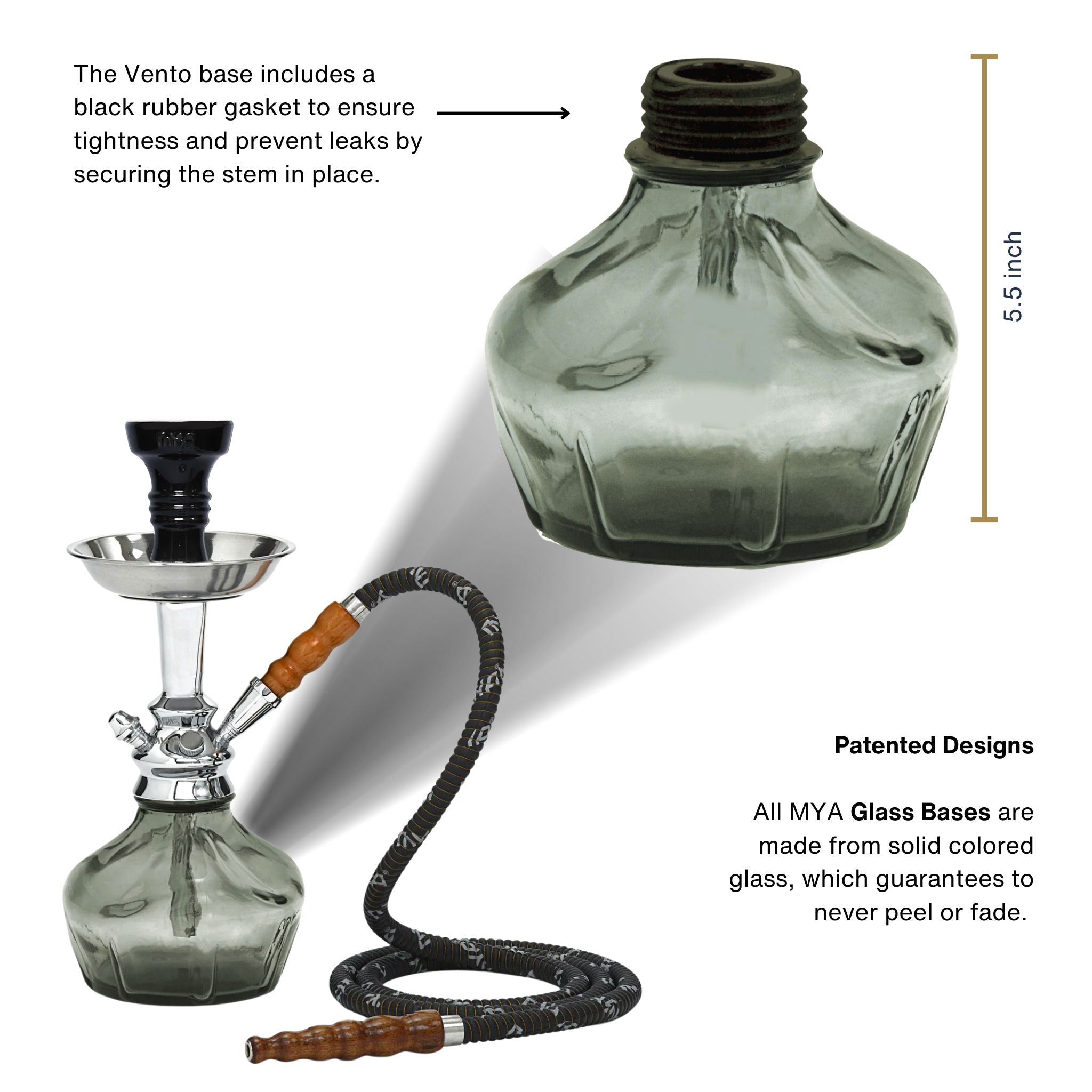 Grey Vento Hookah #color_Grey