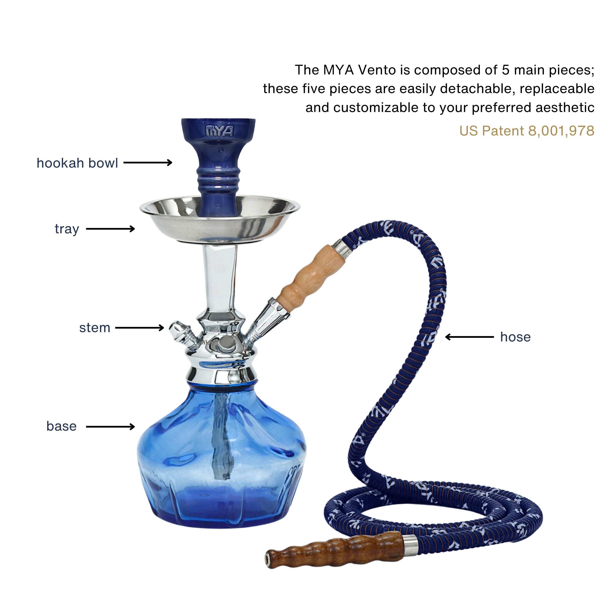 Blue Vento Hookah #color_Blue
