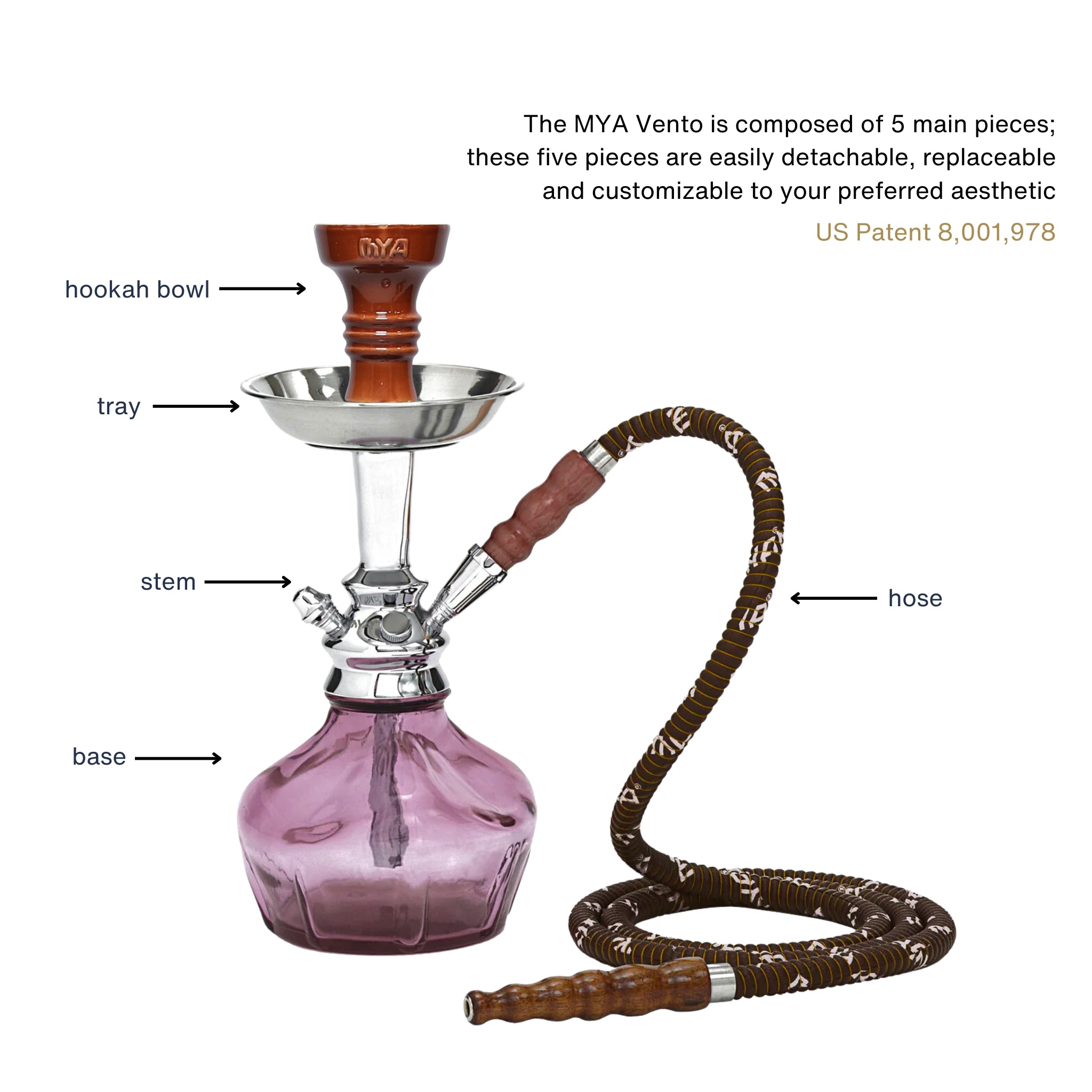 Light Purple Vento Hookah #color_Light Purple