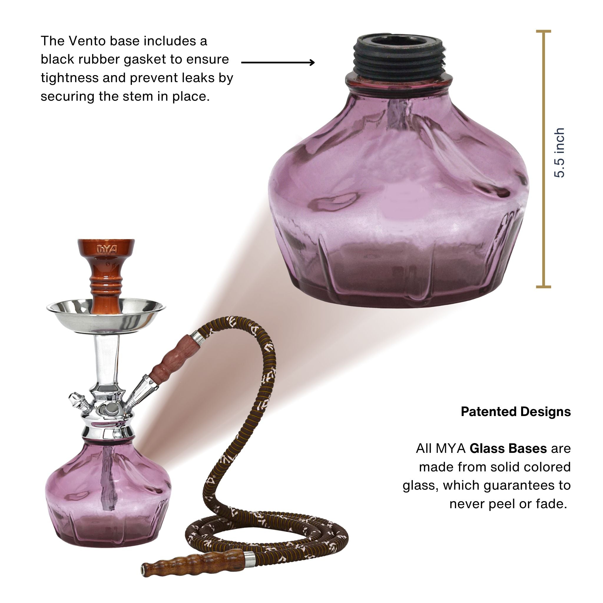 Light Purple Vento Hookah #color_Light Purple