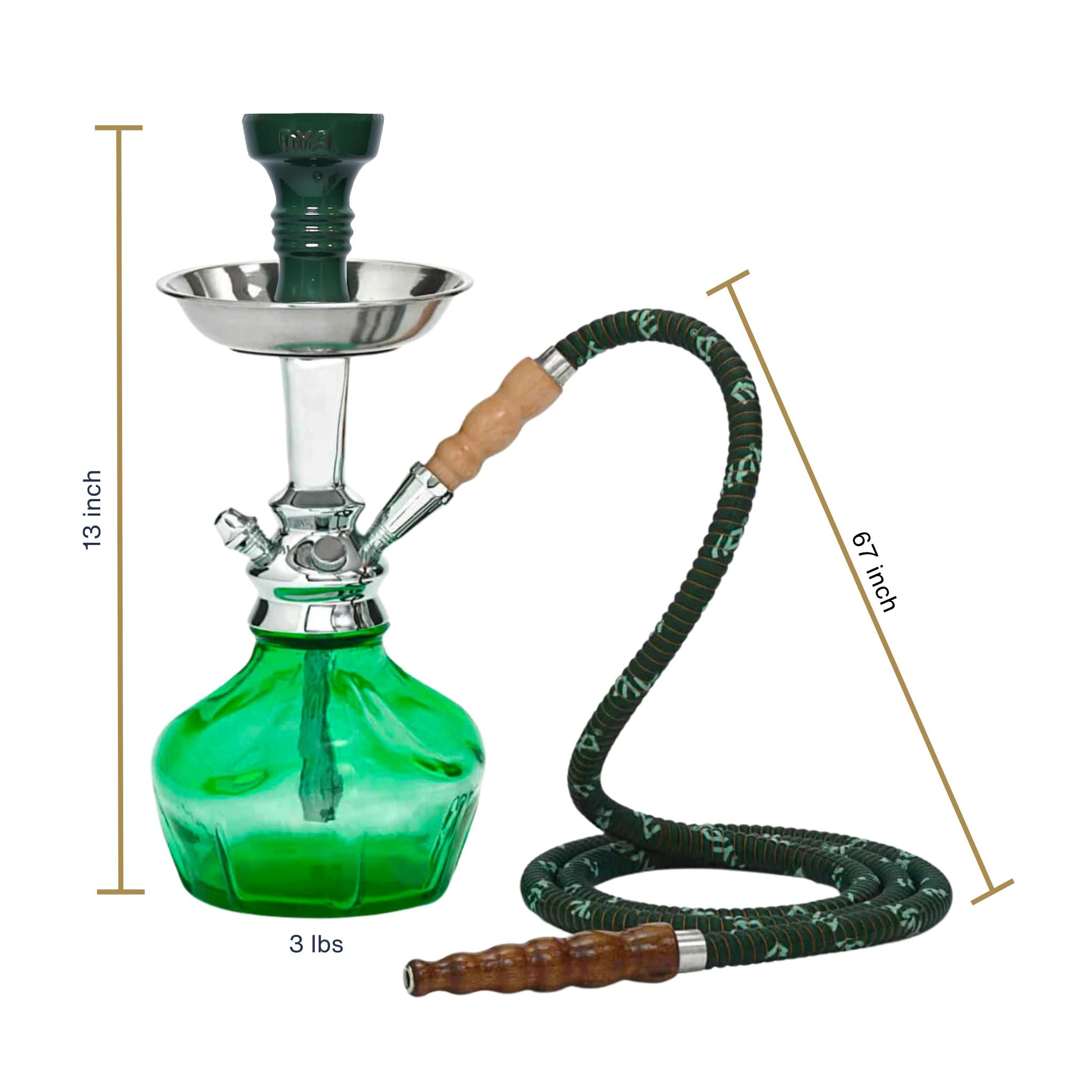 Olive Green Vento Hookah #color_Olive Green