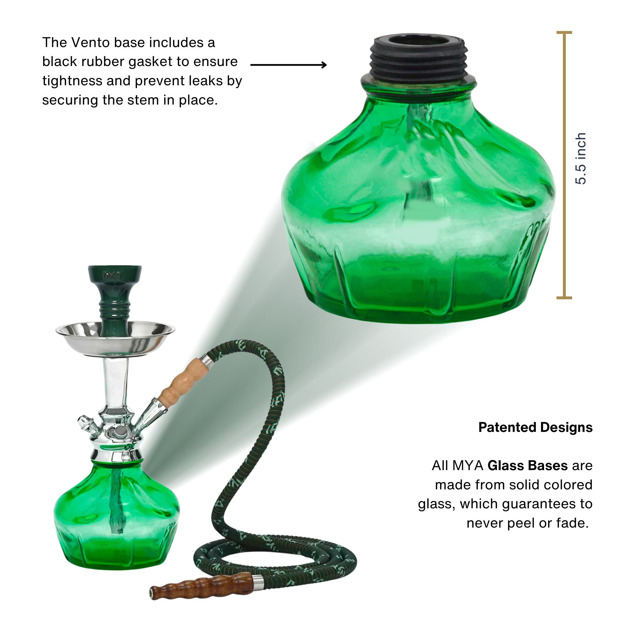 Olive Green Vento Hookah #color_Olive Green