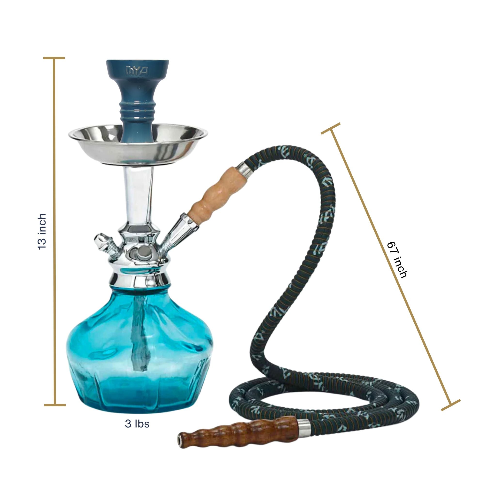 Sky Blue Vento Hookah #color_Sky Blue
