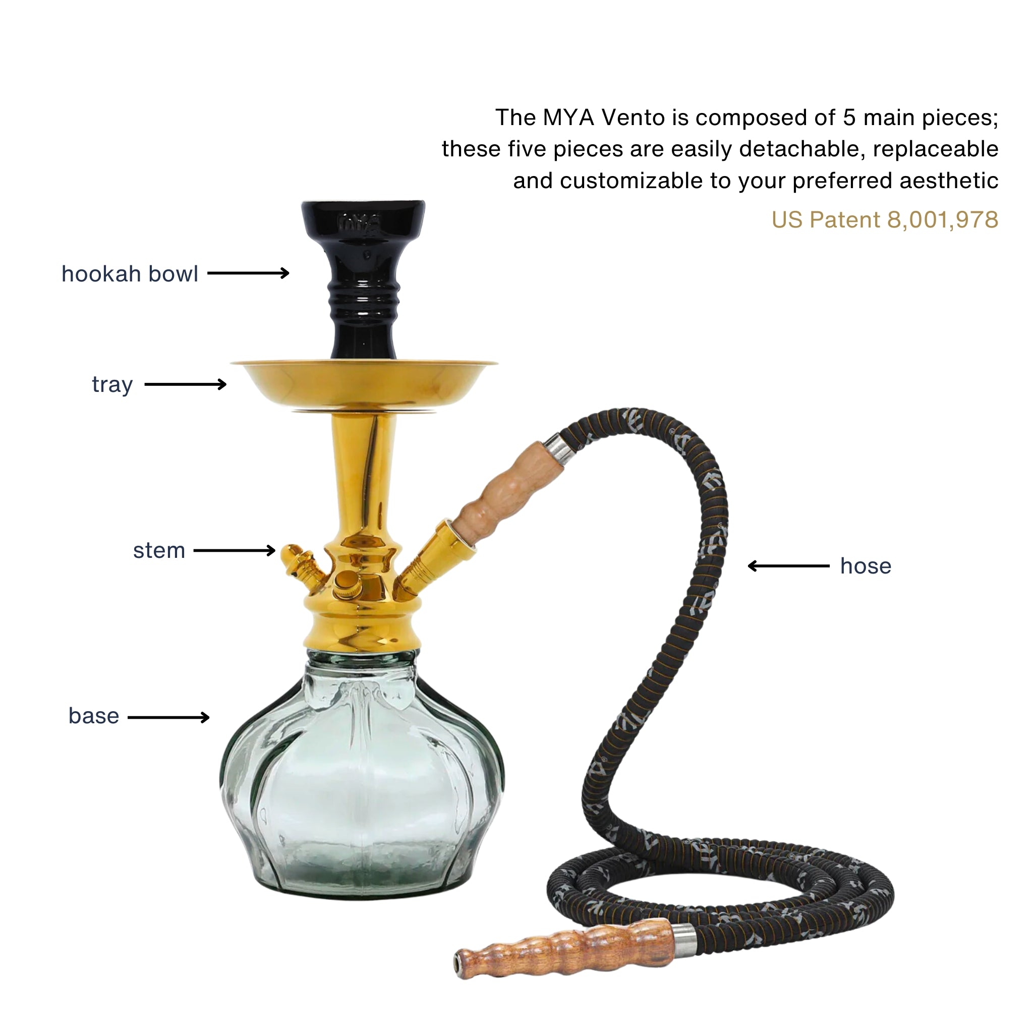 Grey Vento II Hookah #color_Grey