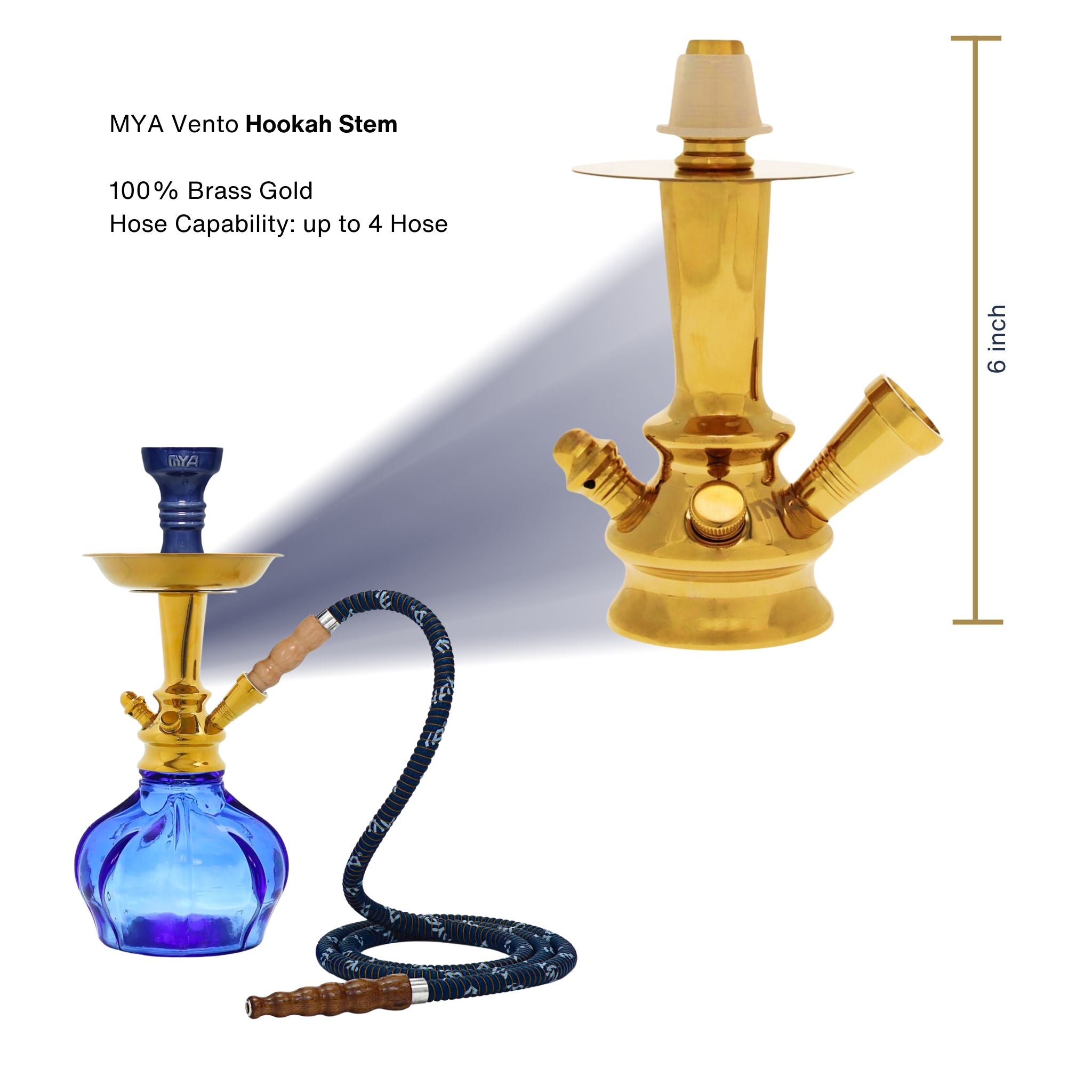Dark Blue Vento II Hookah #color_Dark Blue