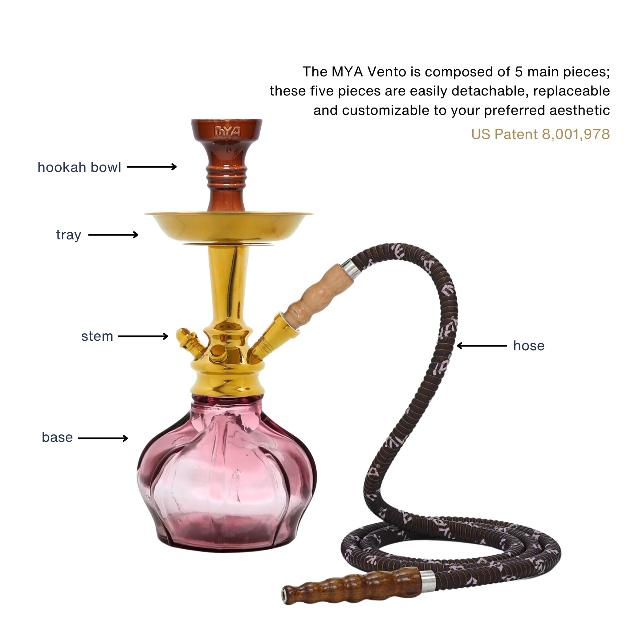 Light Purple Vento II Hookah #color_Light Purple