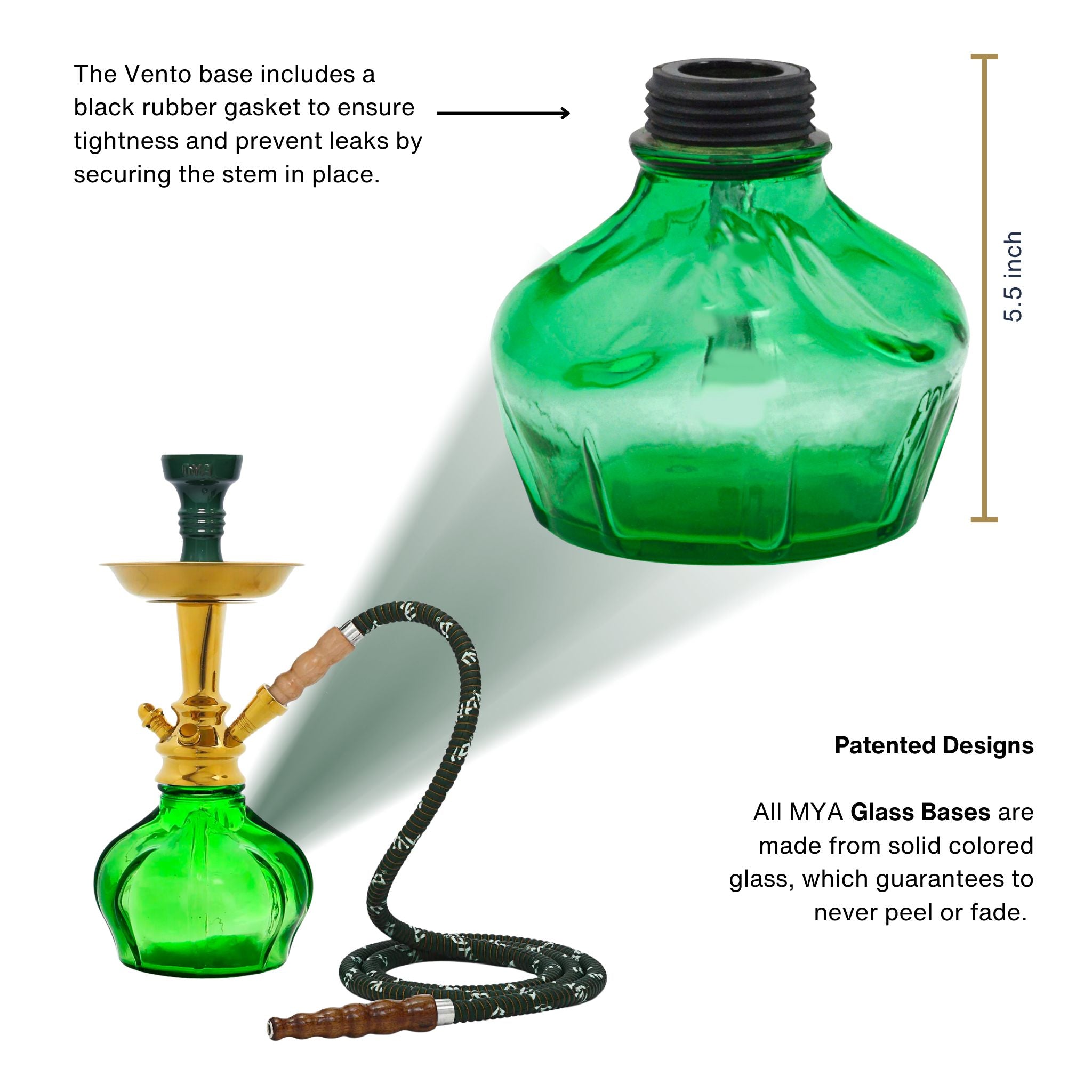 Olive Green Vento II Hookah #color_Olive Green