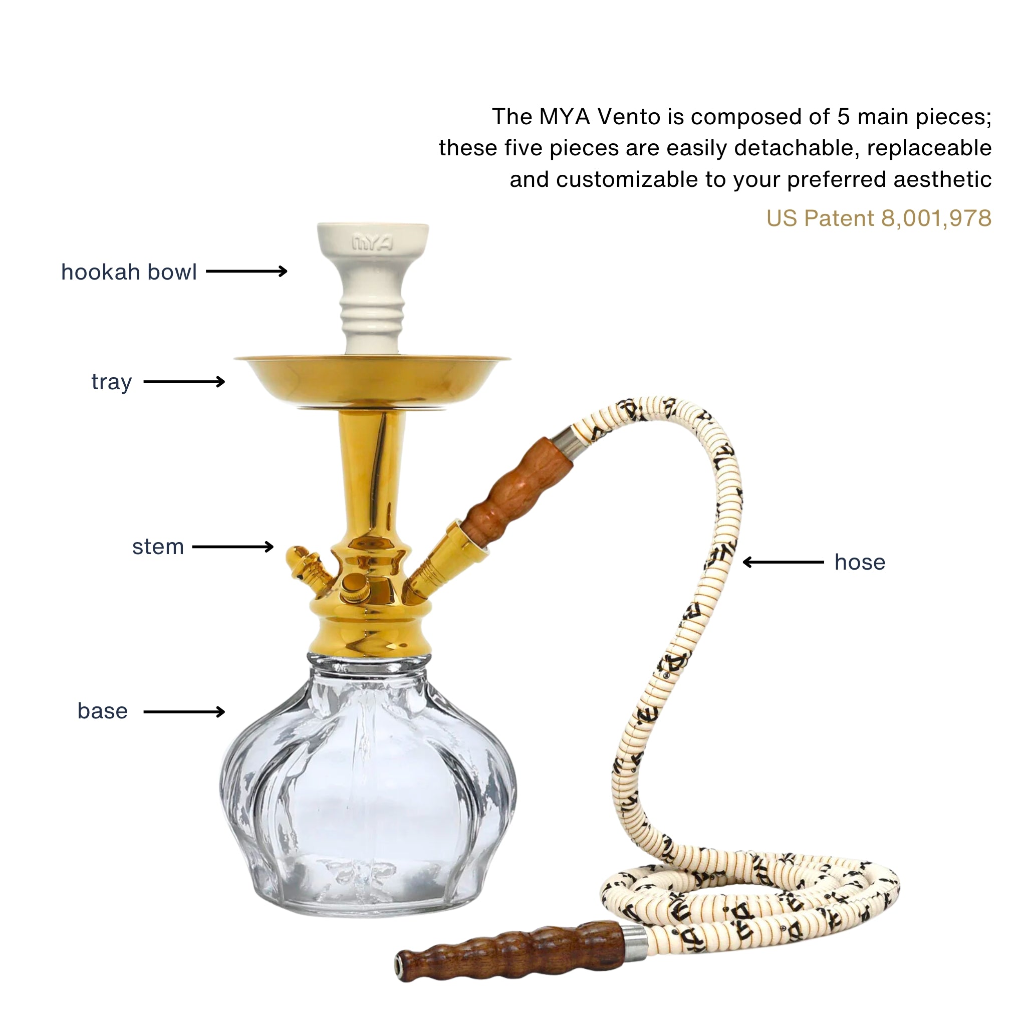 Clear Vento II Hookah #color_Clear