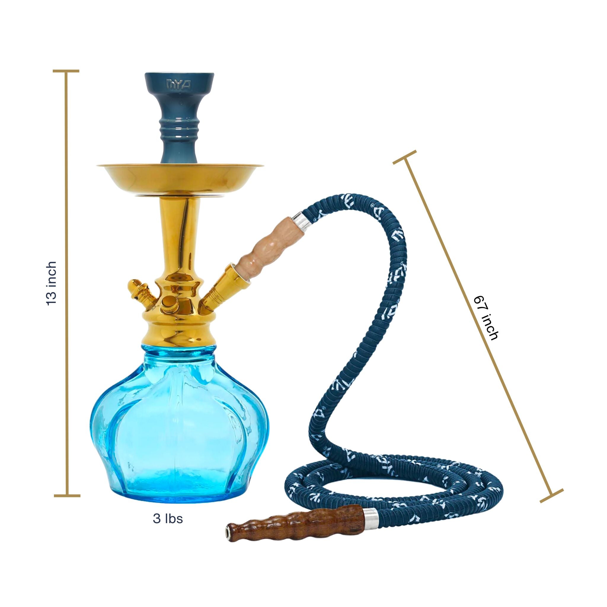 Sky Blue Vento II Hookah #color_Sky Blue