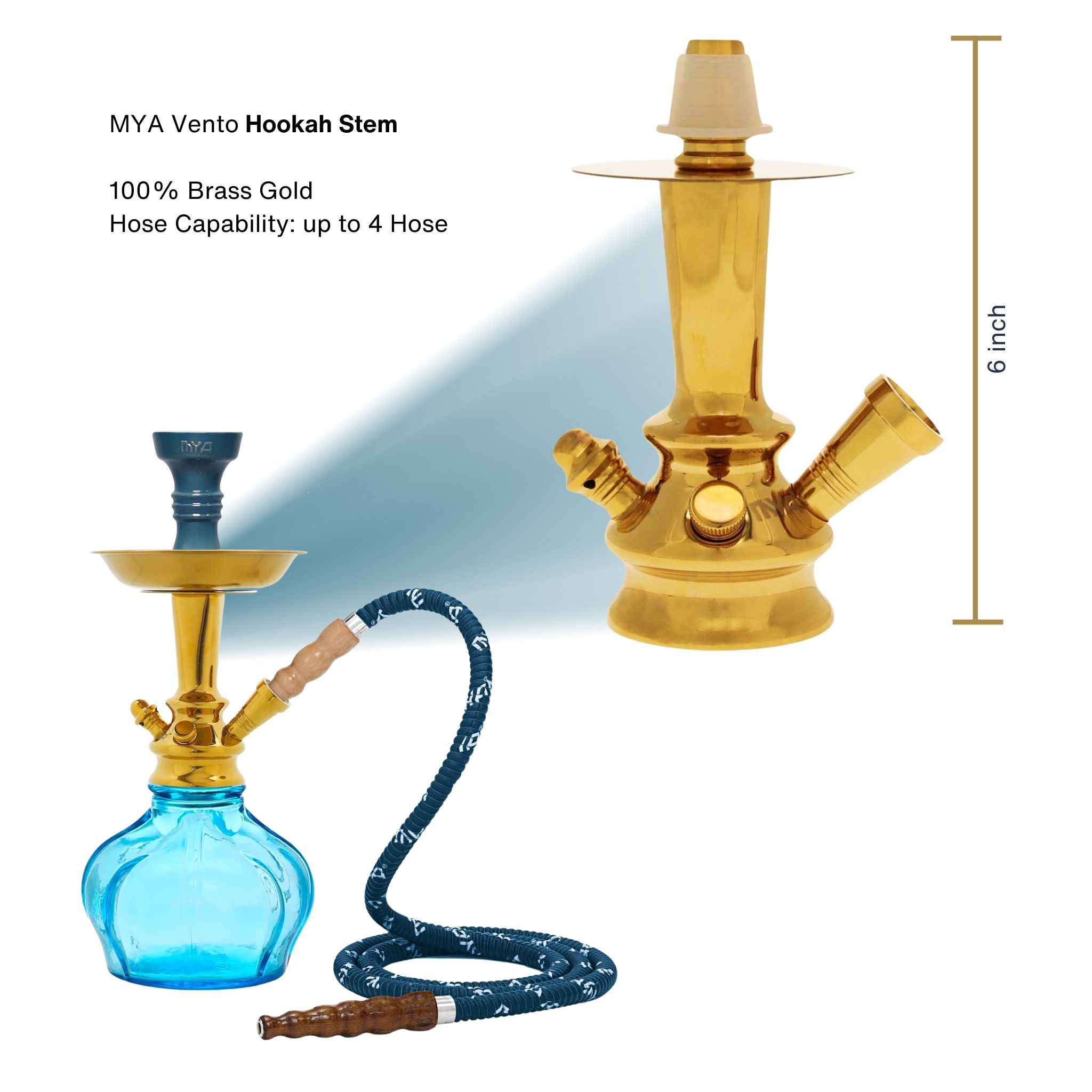 Sky Blue Vento II Hookah #color_Sky Blue