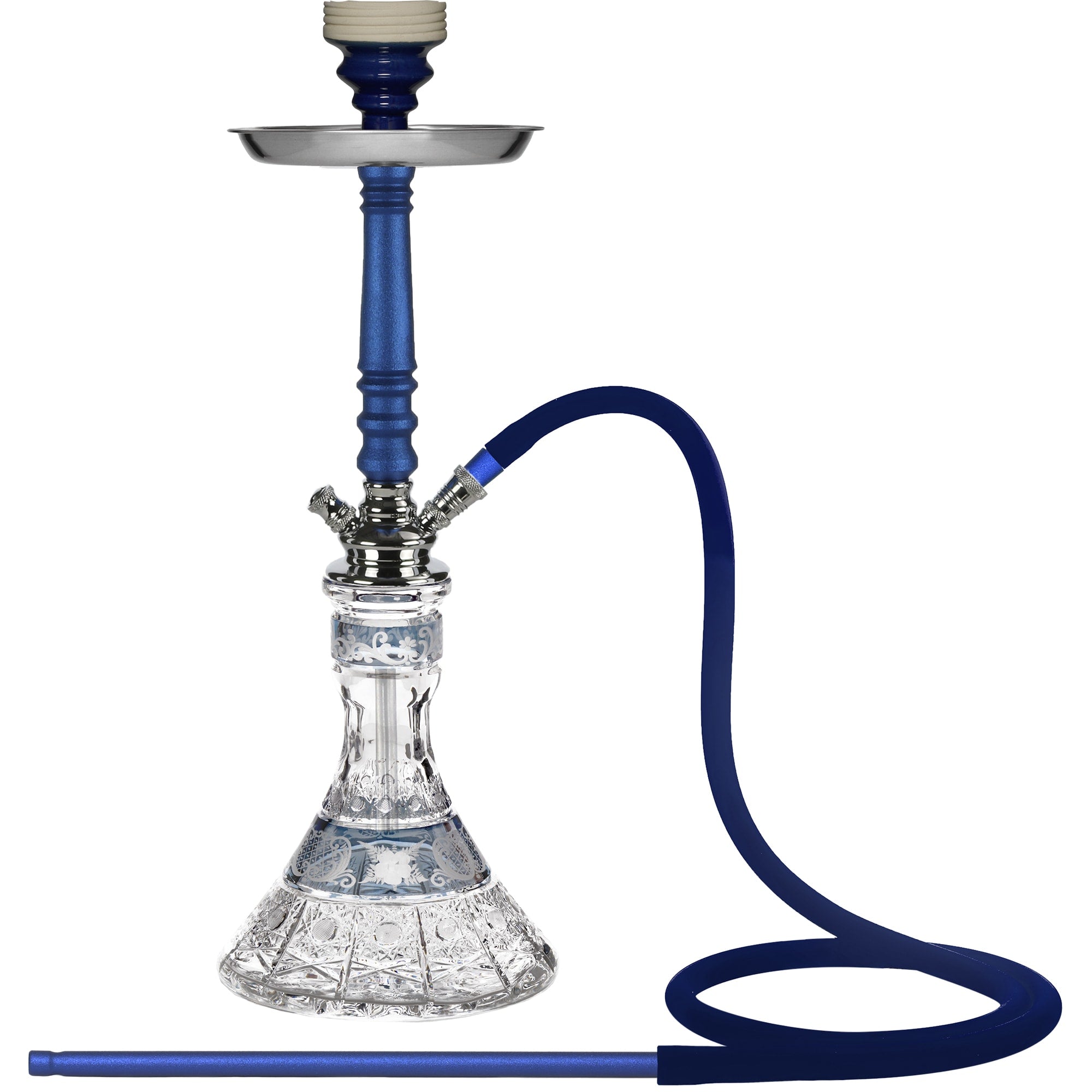 Blue Crystal 40D1 with Blue Stem Hookah #color_Blue