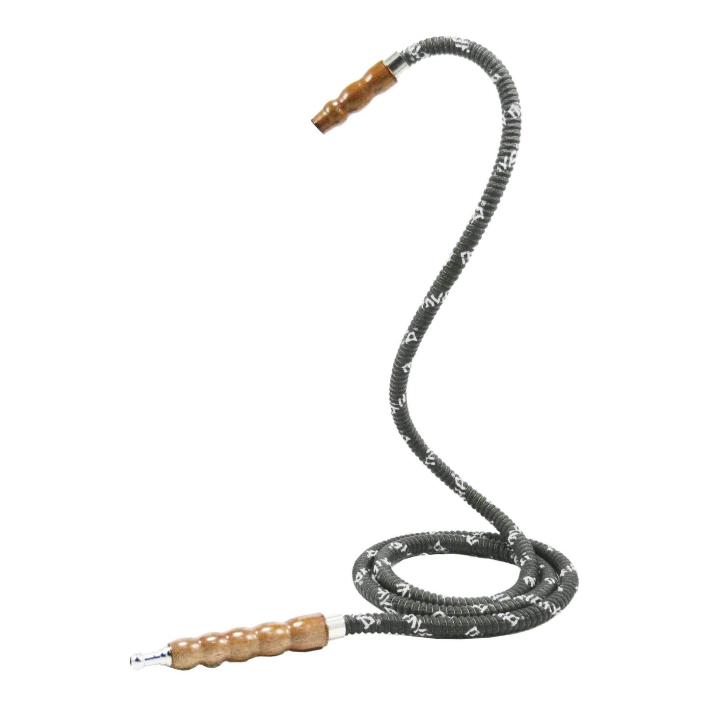 622 Grey Metal Tip Hookah Hose #color_Grey