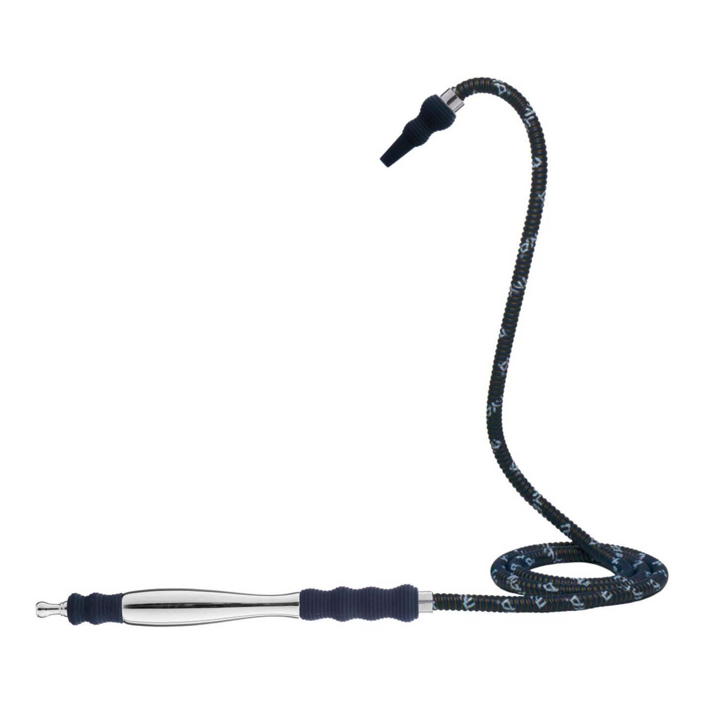 631 Aluminum Short Handle Hookah Hose #Color_Dark Blue