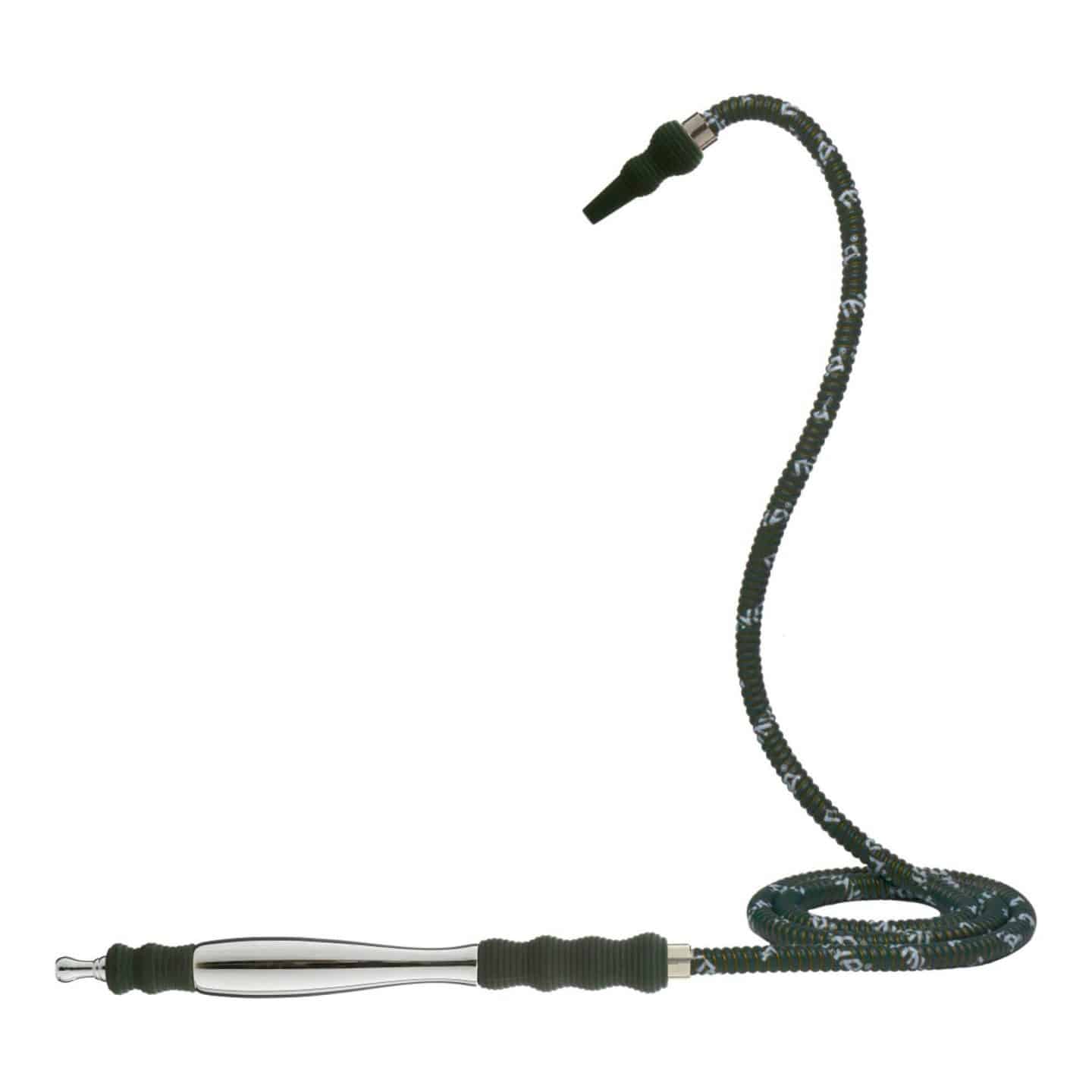 631 Aluminum Short Handle Hookah Hose #Color_Dark Green