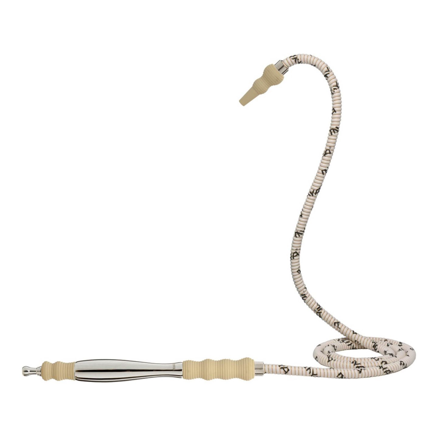 631 Aluminum Short Handle Hookah Hose #Color_Off White