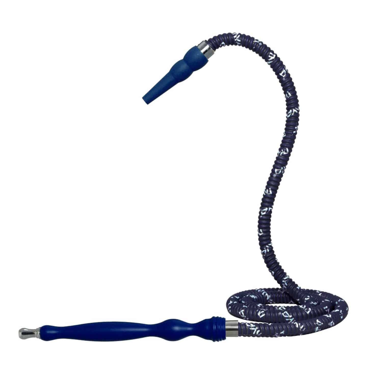 632 Dark Blue Rubber Finishing Long Handle Hookah Hose #color_Dark Blue