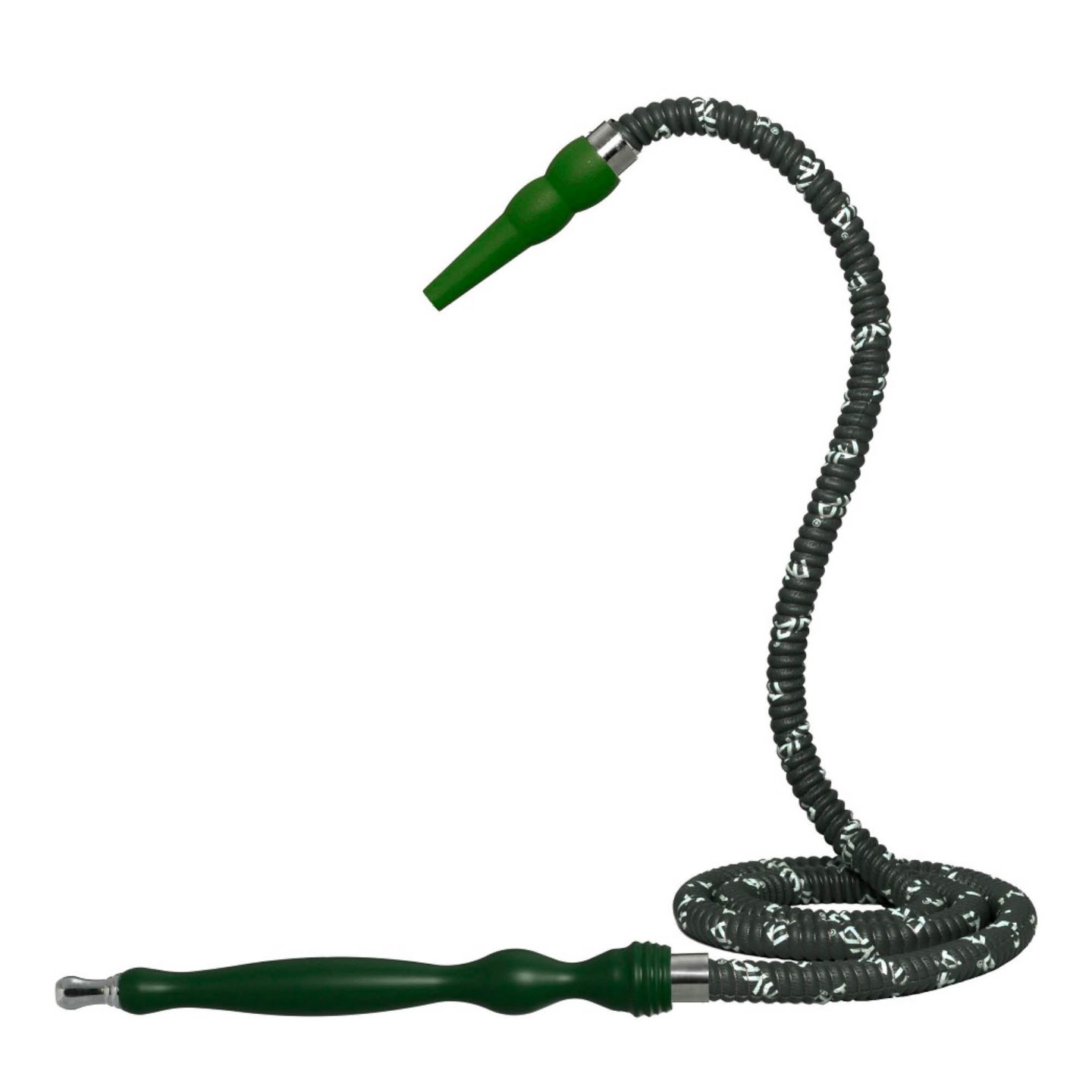 632 Dark Green Rubber Finishing Long Handle Hookah Hose #color_Dark Green