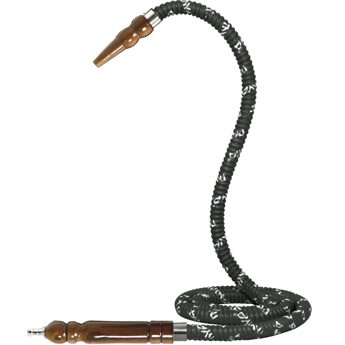 Dark Green Metal Tip Thick Hookah Hose #color_Dark Green