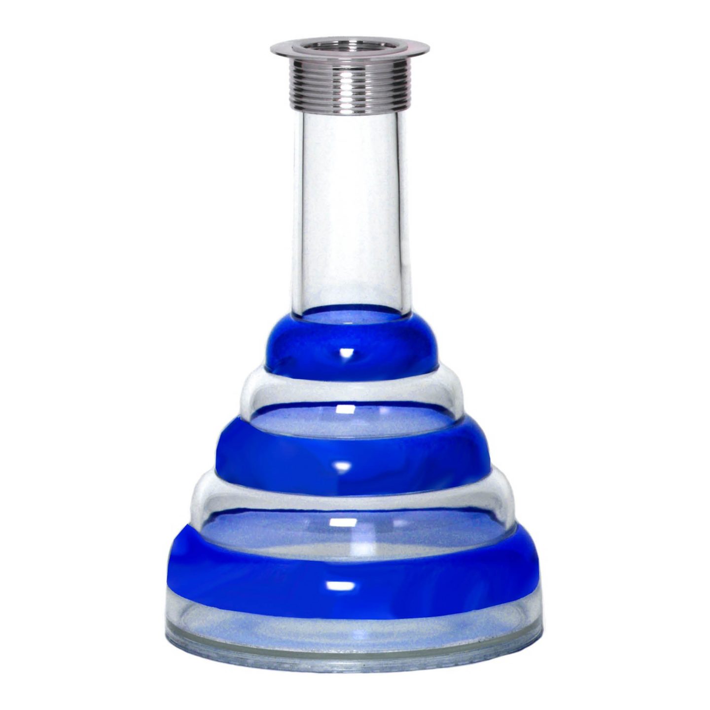 Acrylic Hookah Base with Blue horizontal stripes #Color_Blue